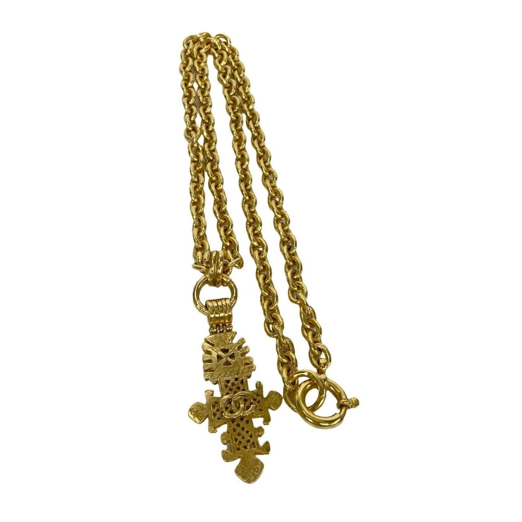 CC Logo Chain Pendant Necklace Metal