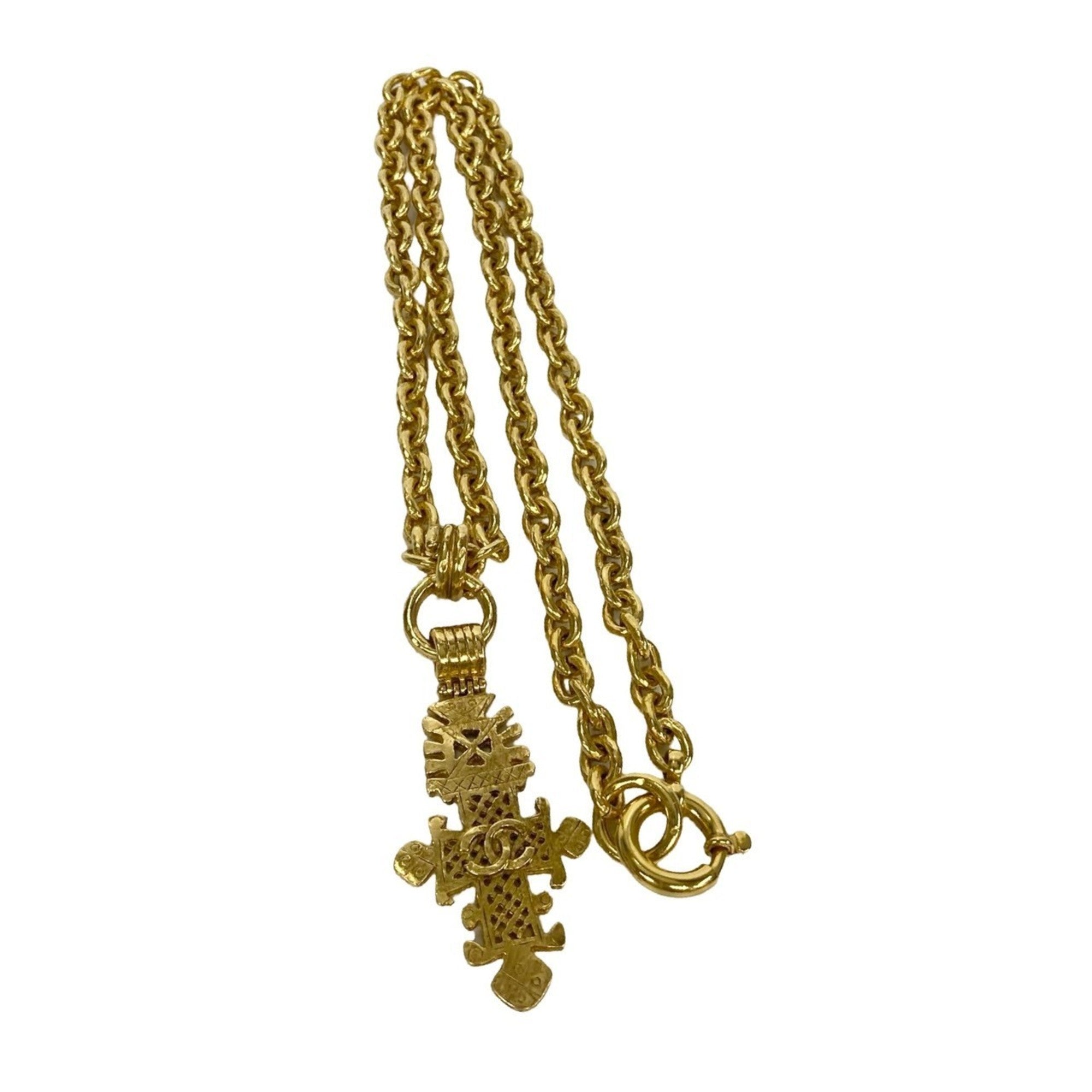 CC Logo Chain Pendant Necklace Metal