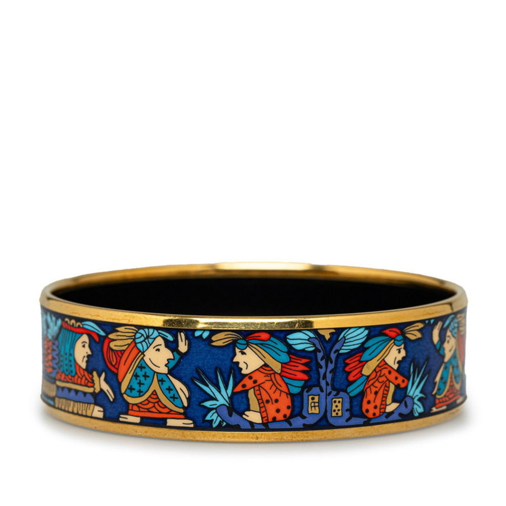 Bangle Cloisonné and Enamel Large Bracelet