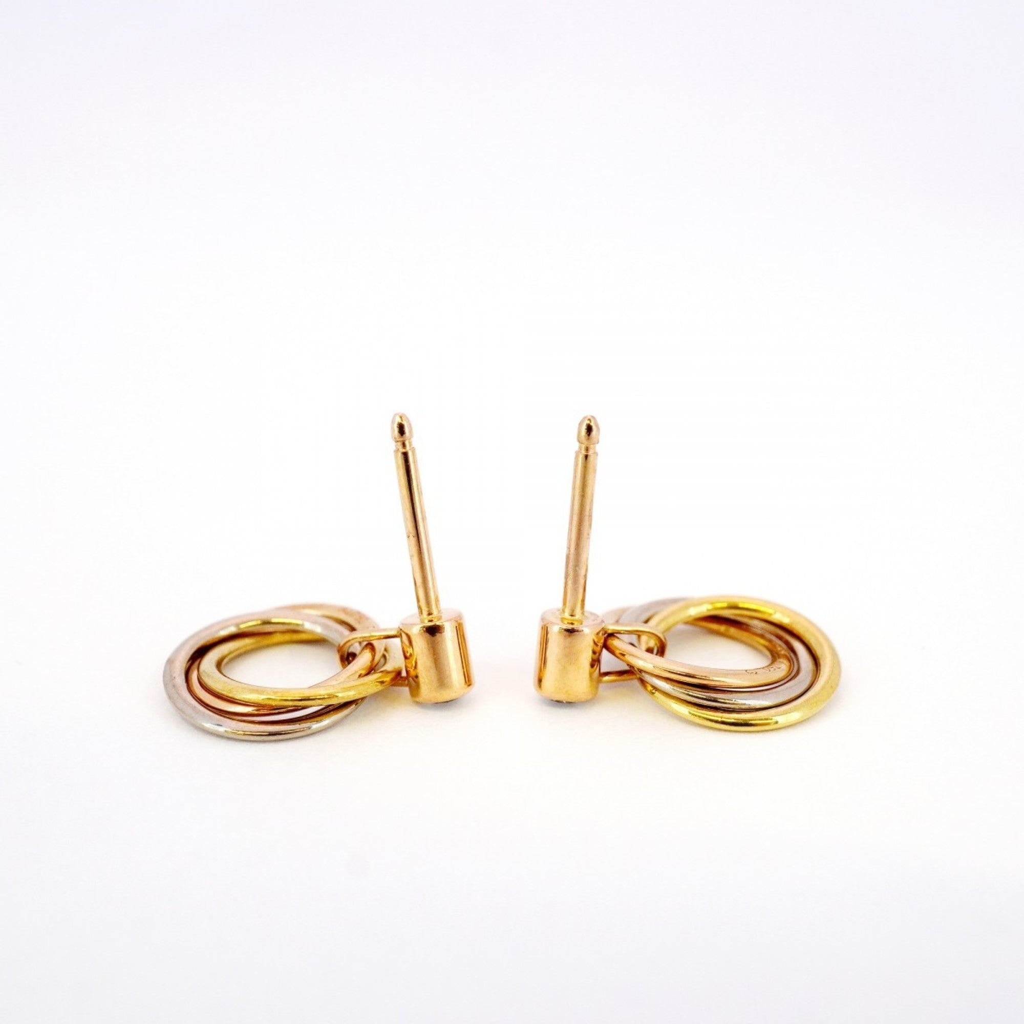 Trinity Earrings 18K Tricolor Gold