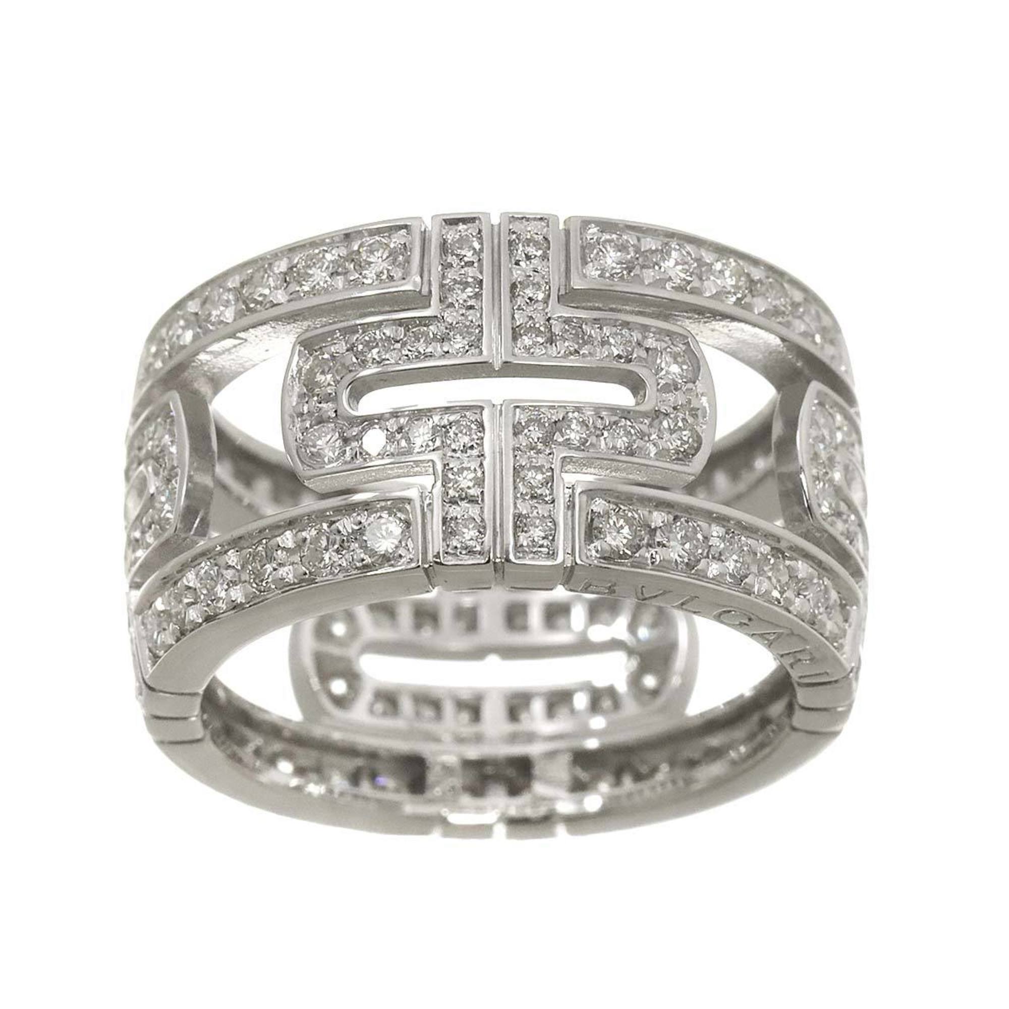 One Band Ring 18K White Gold With Pavé Diamonds