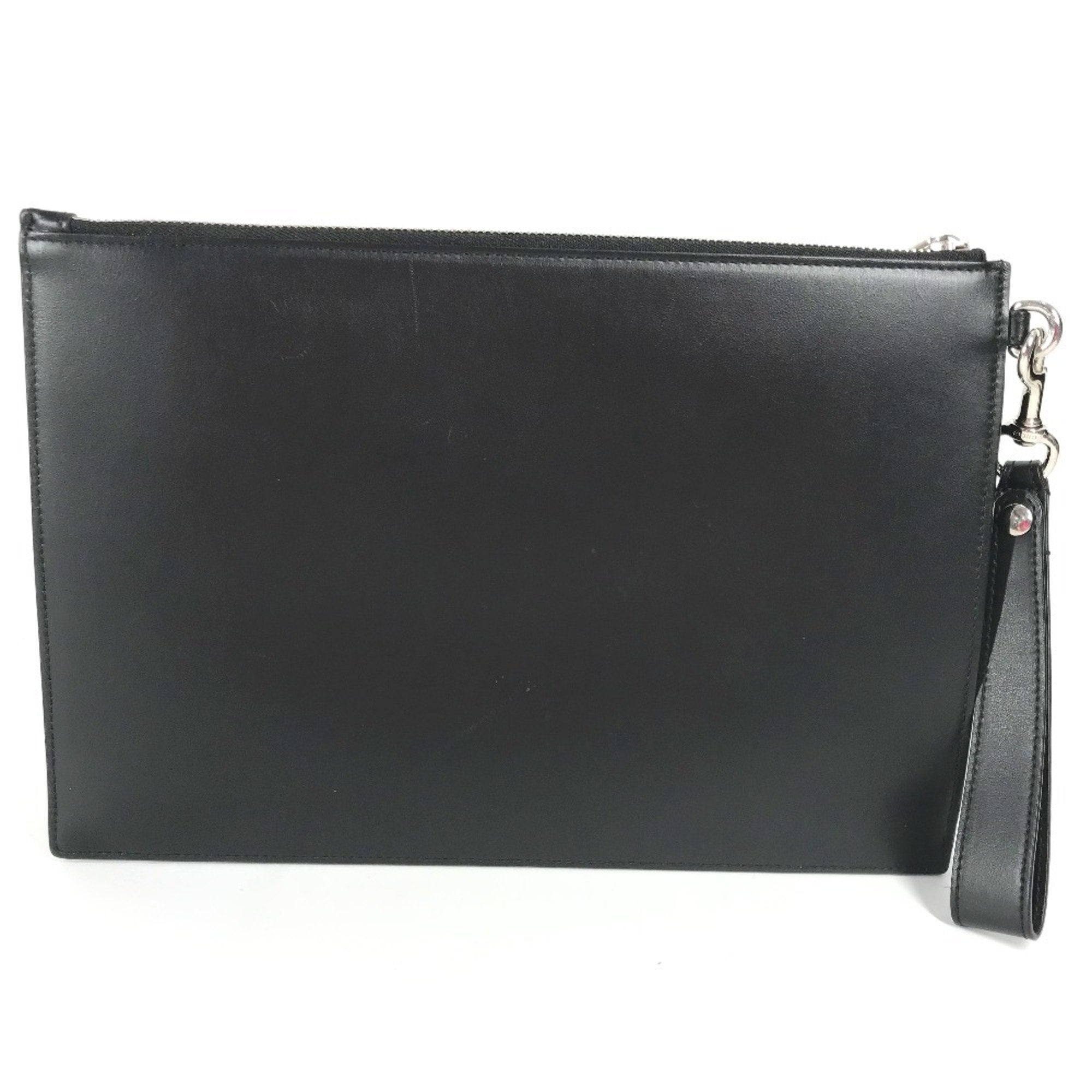 Blade Logo Wristlet Pouch Embroidered Leather