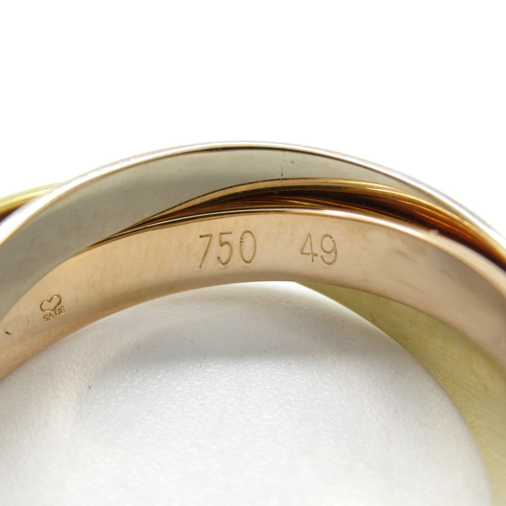 Vendome Louis Cartier Band Ring 18K Tricolor Gold