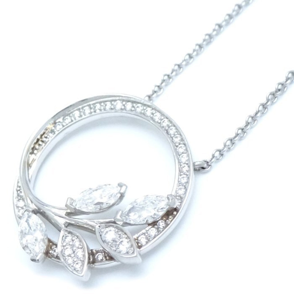 Victoria Pendant Necklace Platinum With Diamond Small