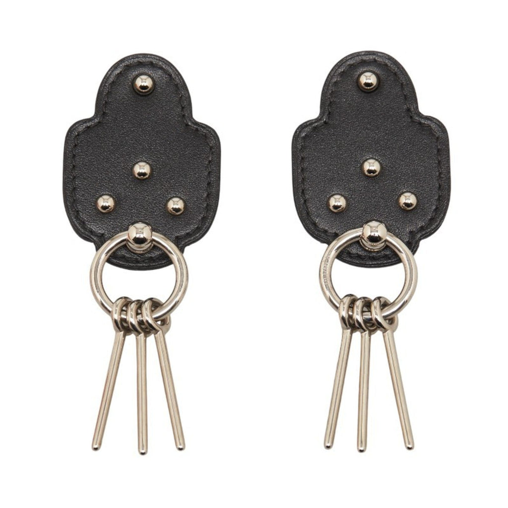 Earrings Leather and Metal