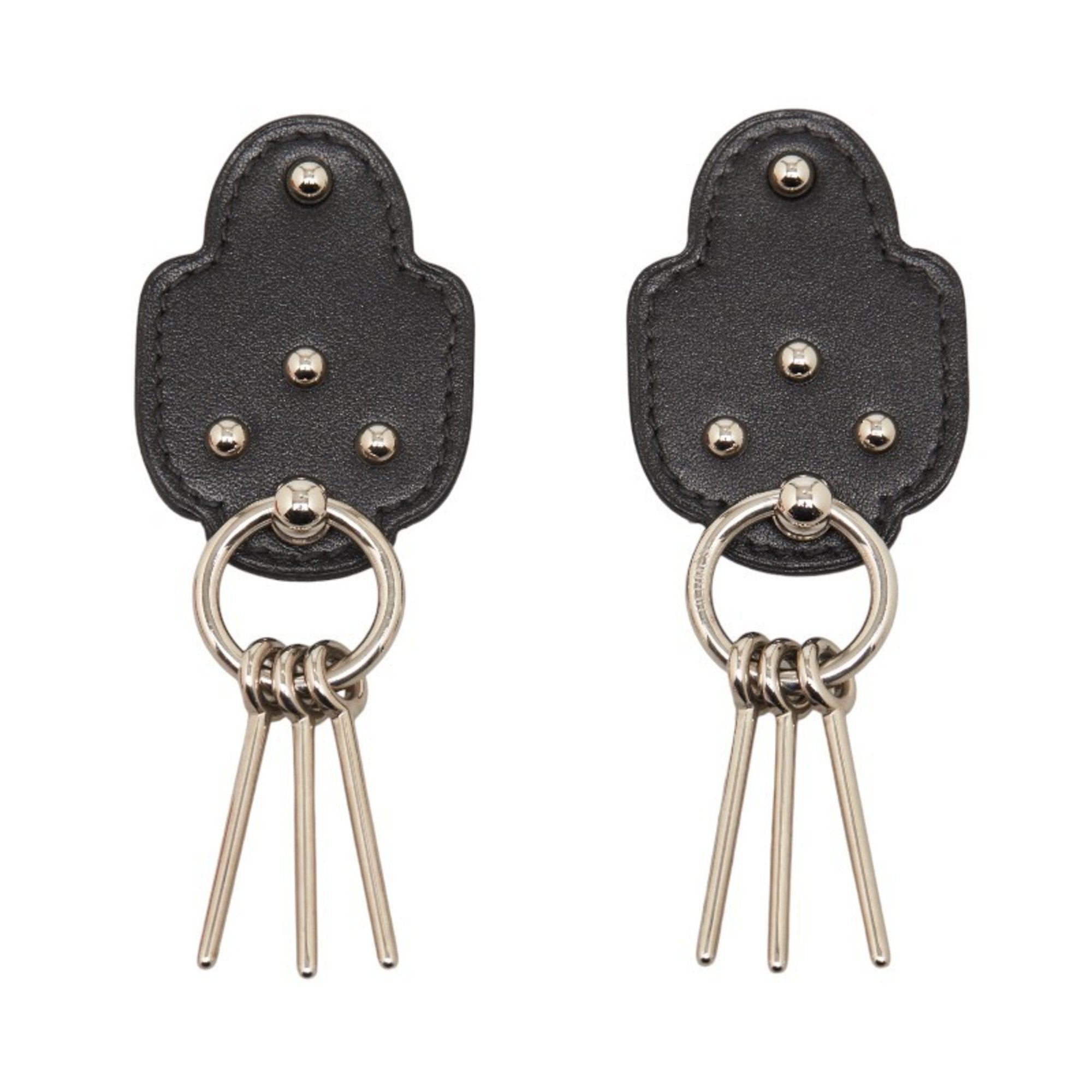 Earrings Leather and Metal