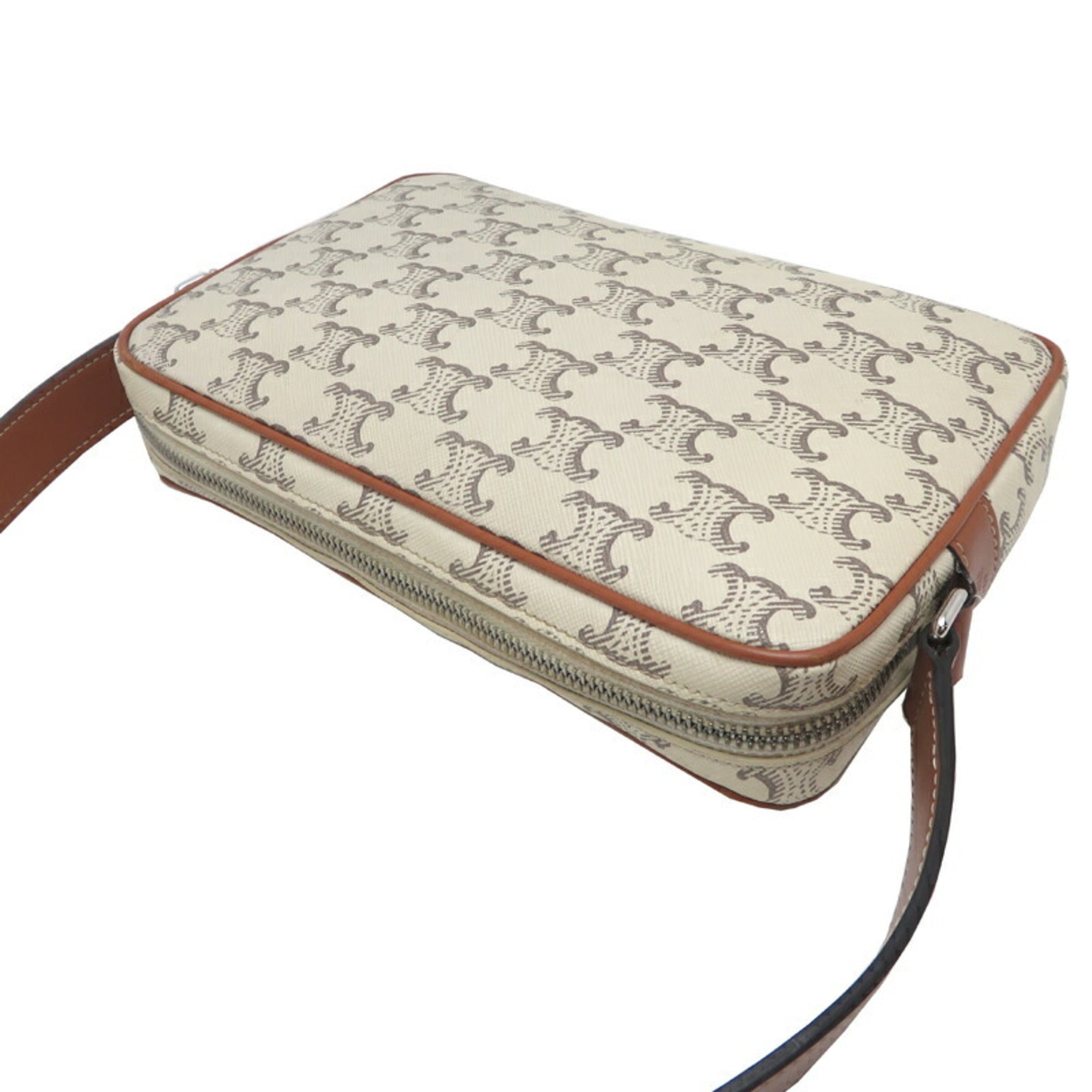 Triomphe East-West Shoulder Bag Triomphe Coated Canvas