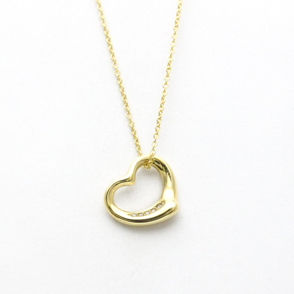 Open Heart Pendant Necklace 18K Yellow Gold 14.5mm