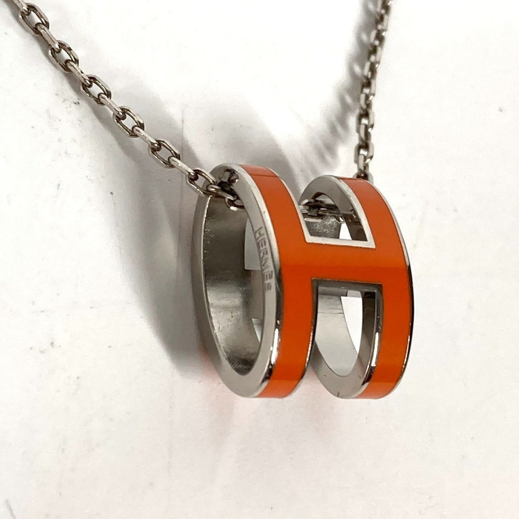Pop H Pendant Necklace Silver-Tone Metal