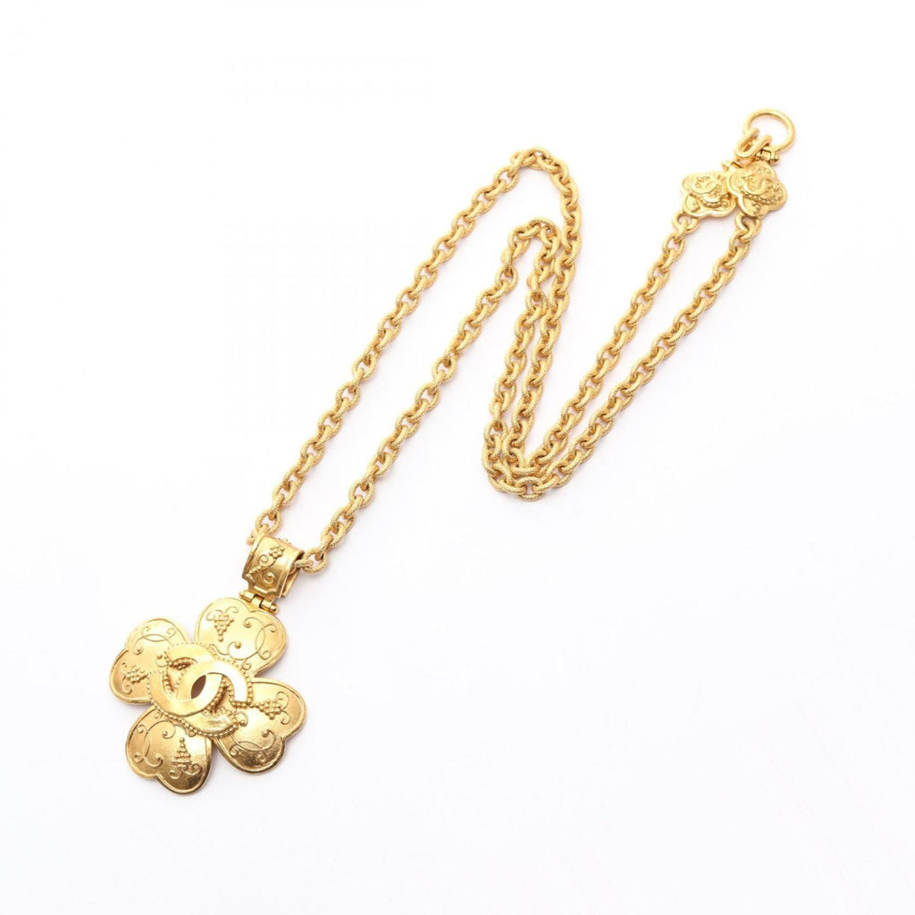 CC Logo Pendant Necklace Metal