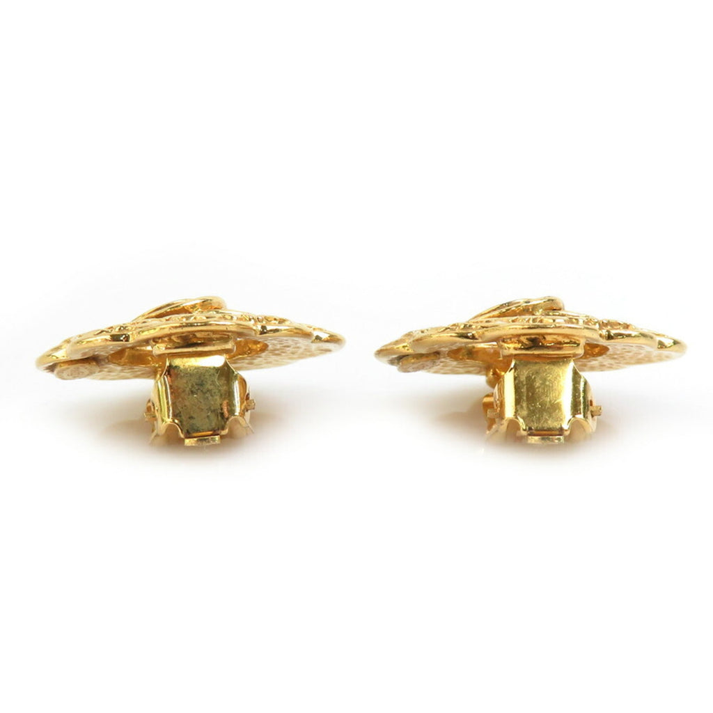 CC Logo Clip-On Earrings Gold-Tone Metal Gold-Tone Metal