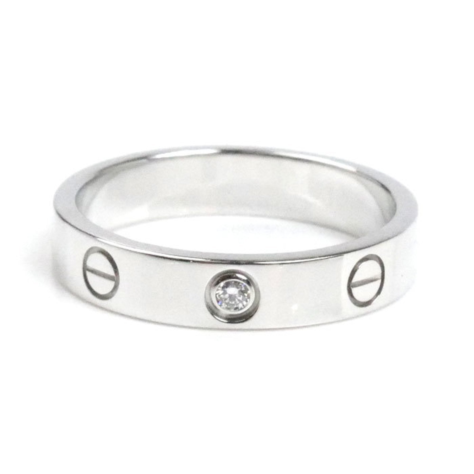Love Ring 18K White Gold Mini with Diamond
