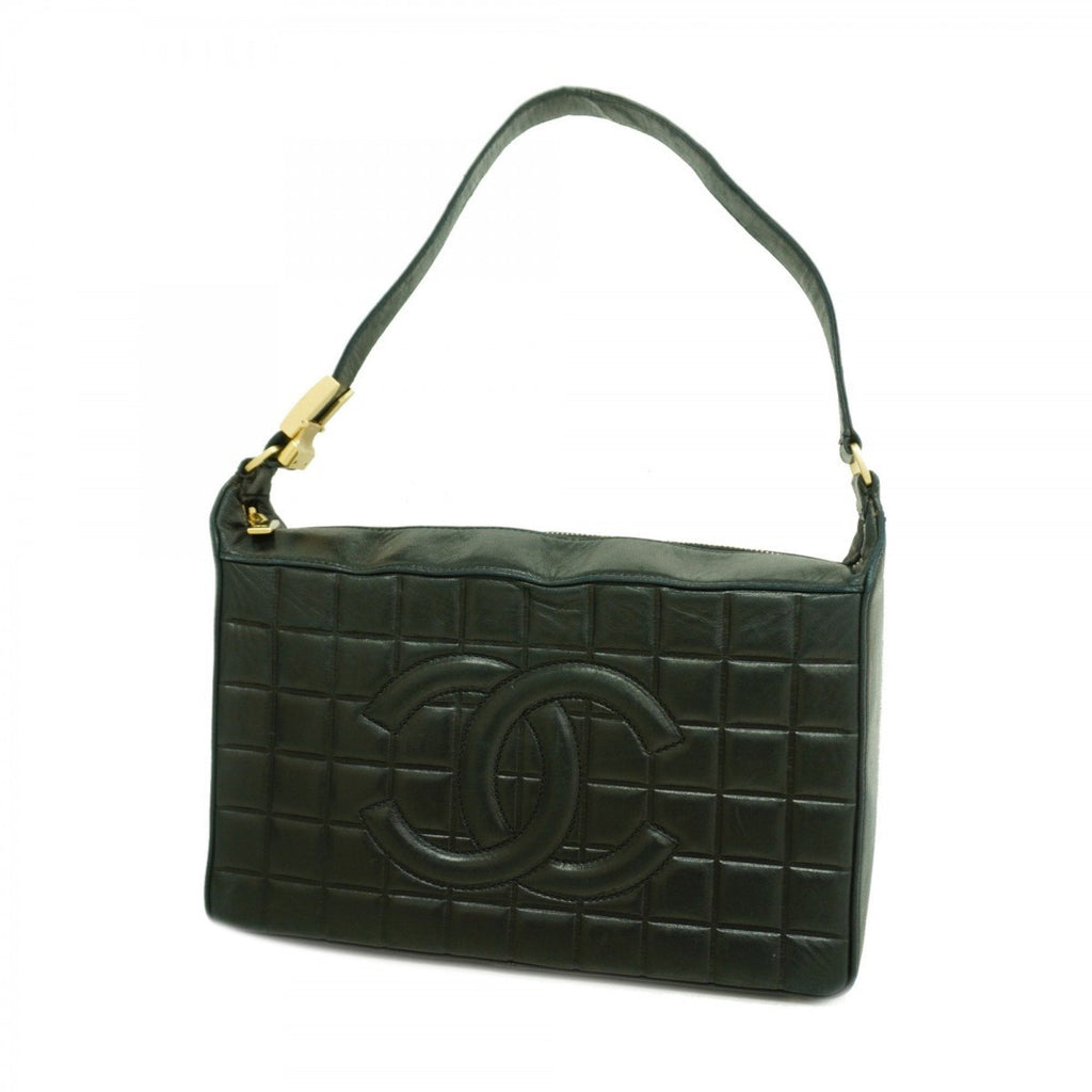 Chocolate Bar CC Shoulder Bag Quilted Leather Medium