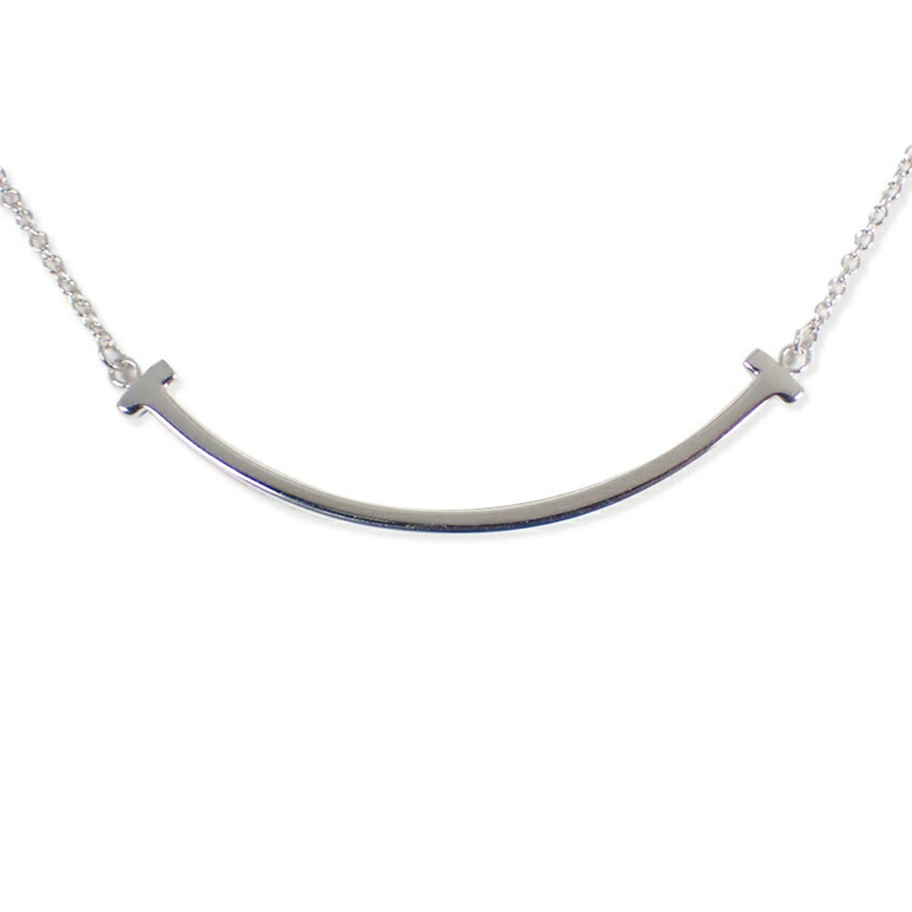 T Smile Pendant Necklace Sterling Silver