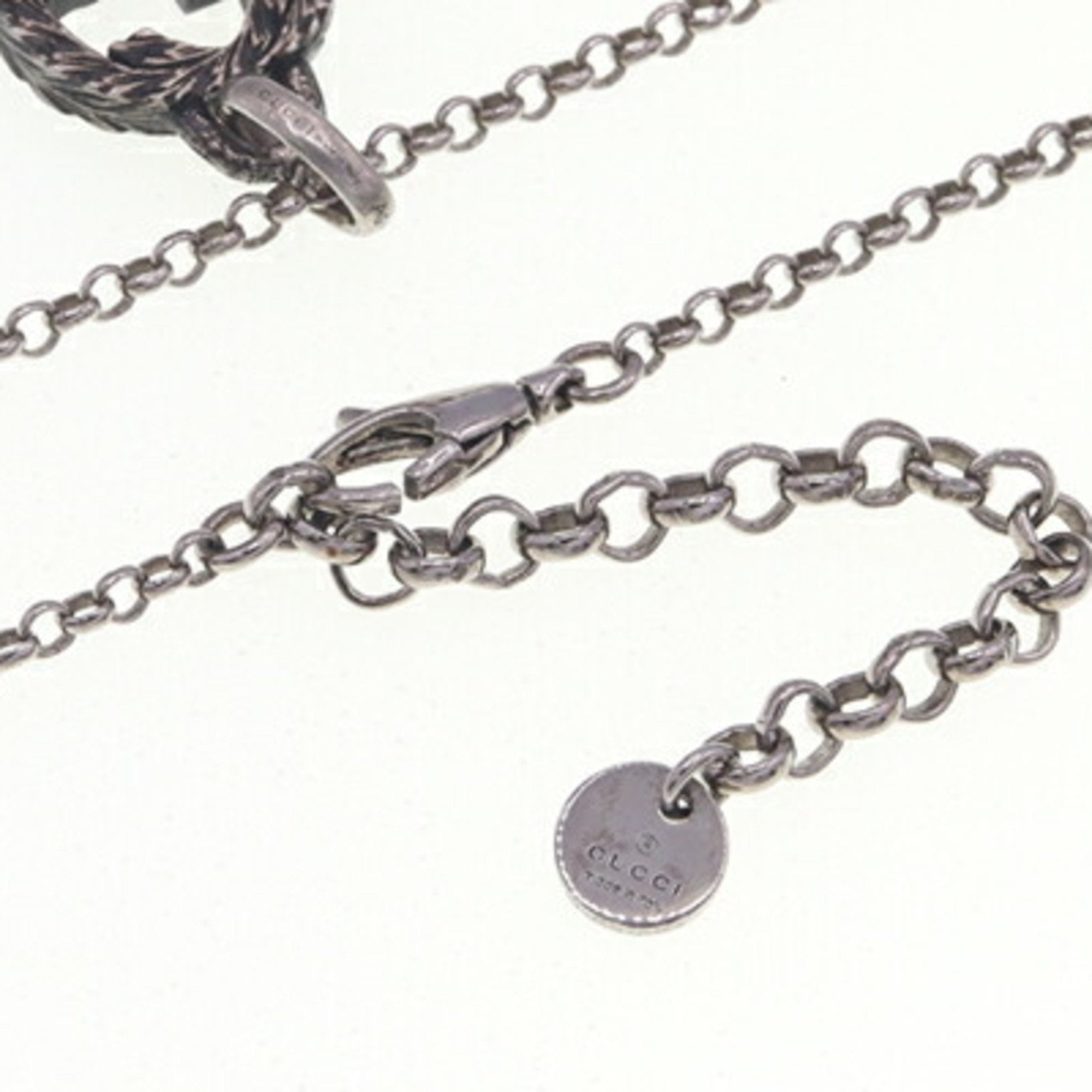 Interlocking G Pendant Necklace Sterling Silver