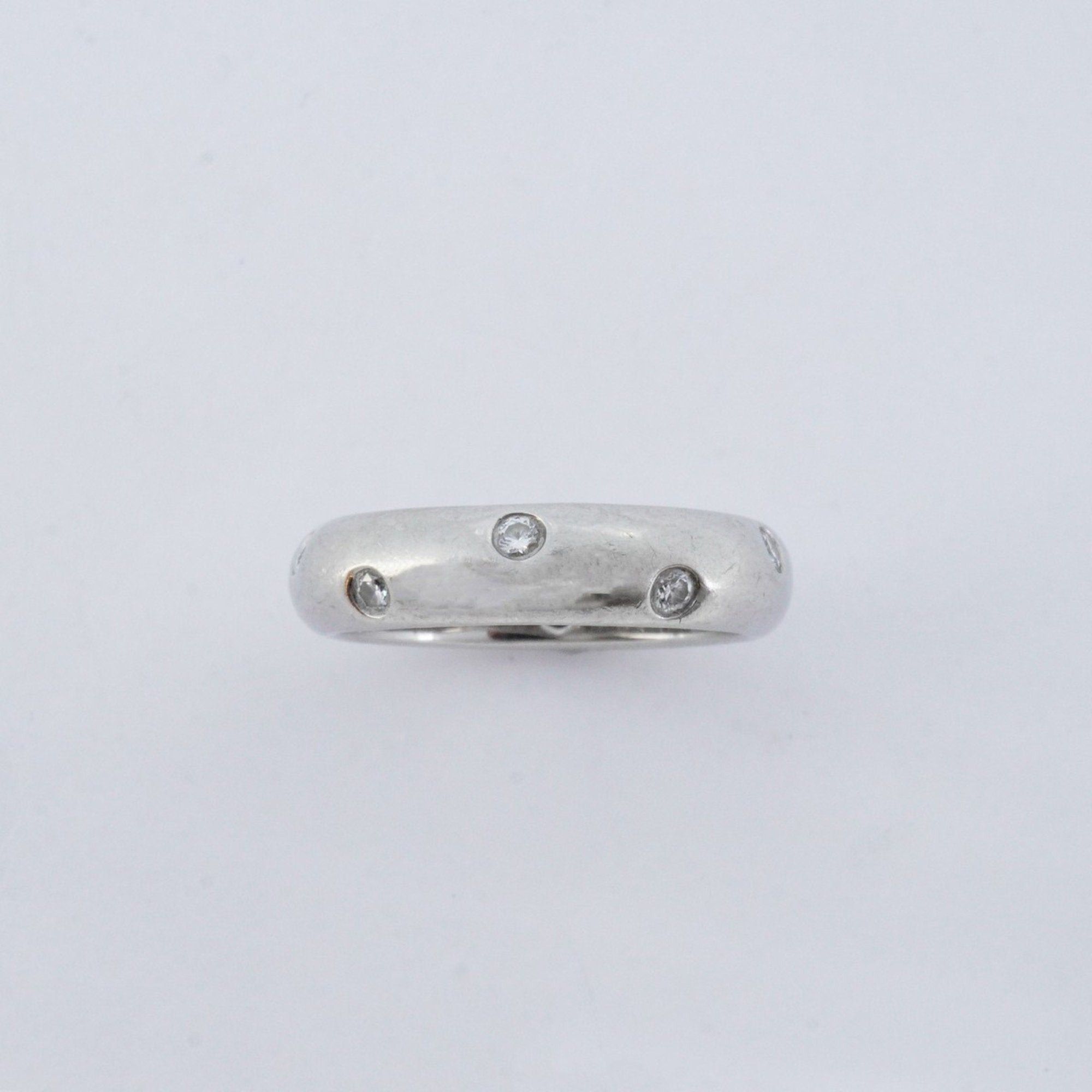 Band Ring Platinum with Diamond