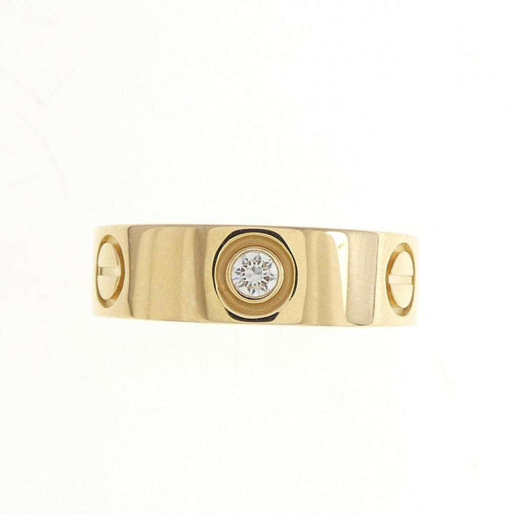 Love Half Diamond Ring 18K Yellow Gold with Diamond
