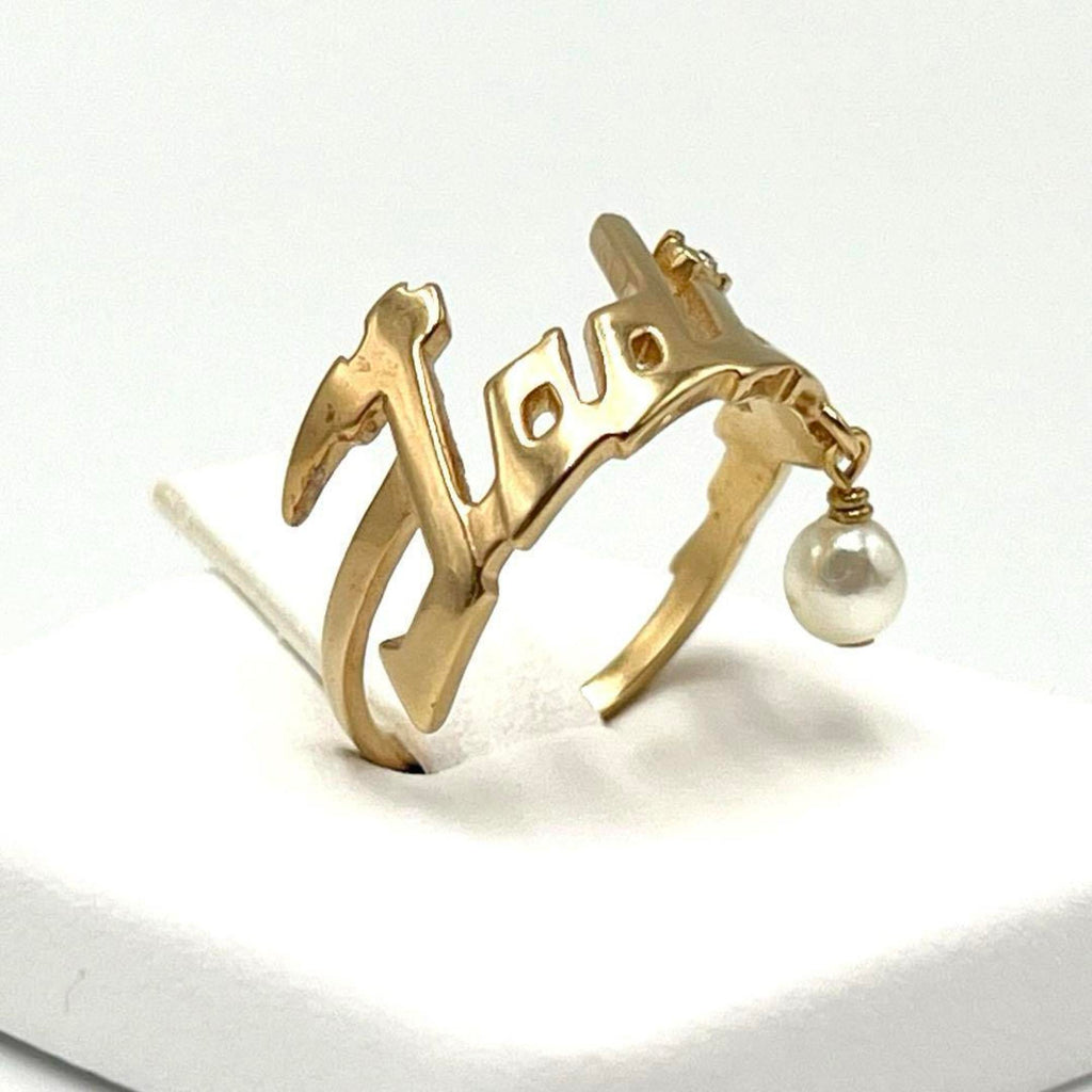 Band Ring Metal and Rhinestone
