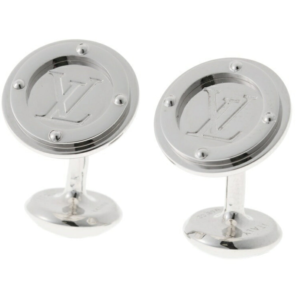 Circle Cufflinks Silver Metal Bracelet