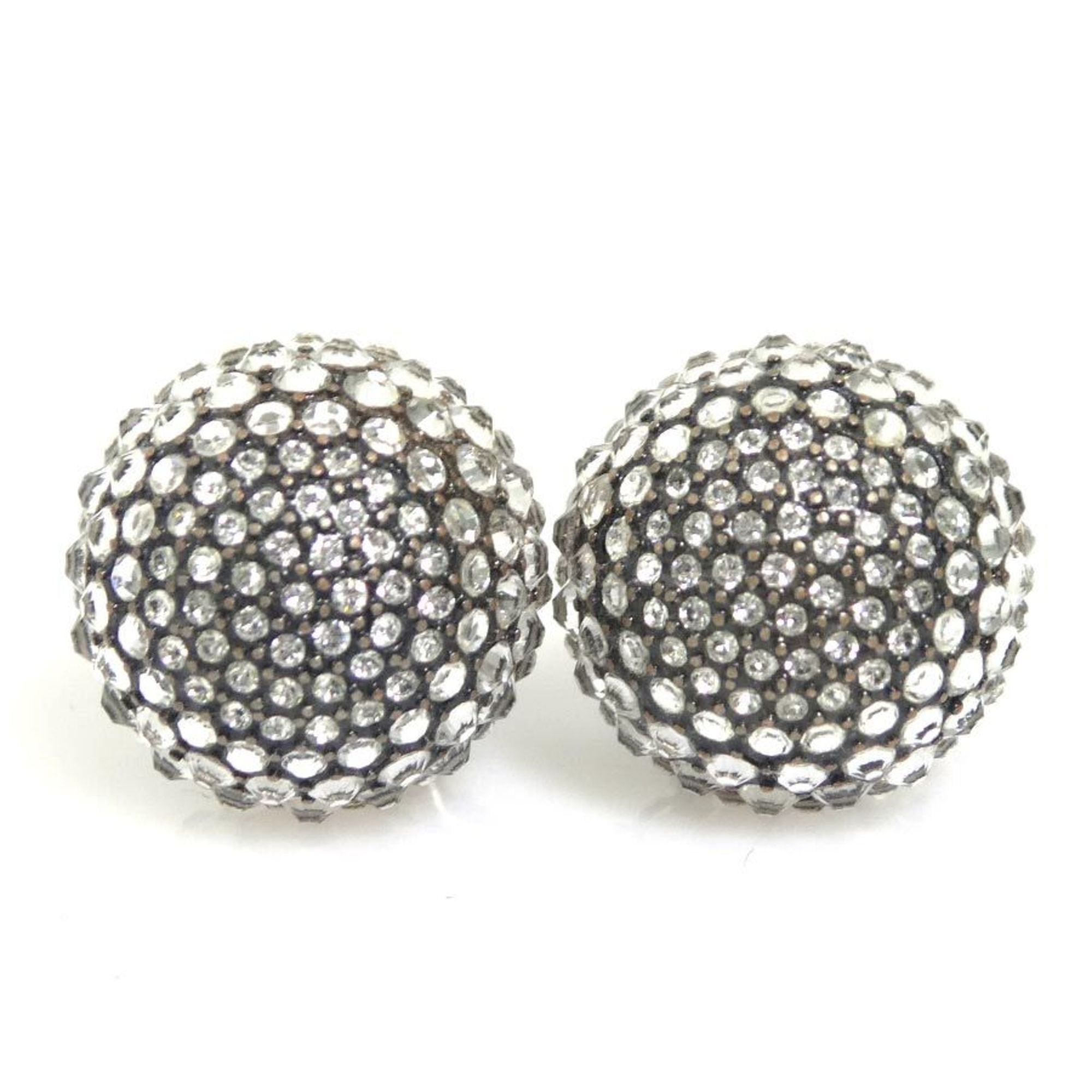 Tribal Earrings Metal and Rhinestone