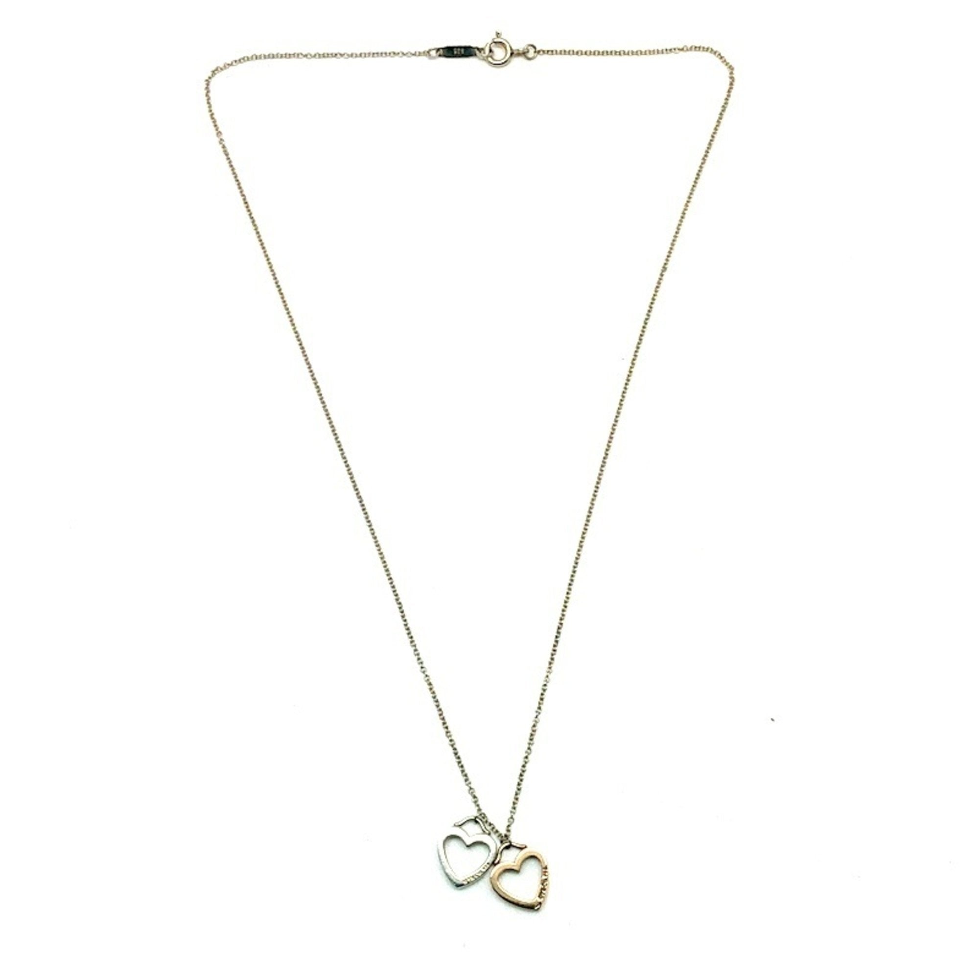 Heart Pendant Necklace 18K Gold and Sterling Silver
