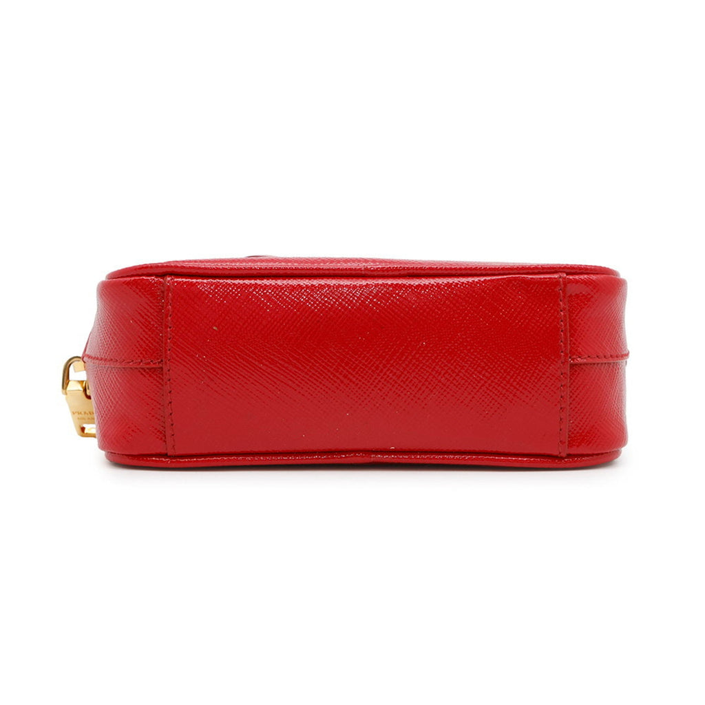 Camera Shoulder Bag Saffiano Leather Small