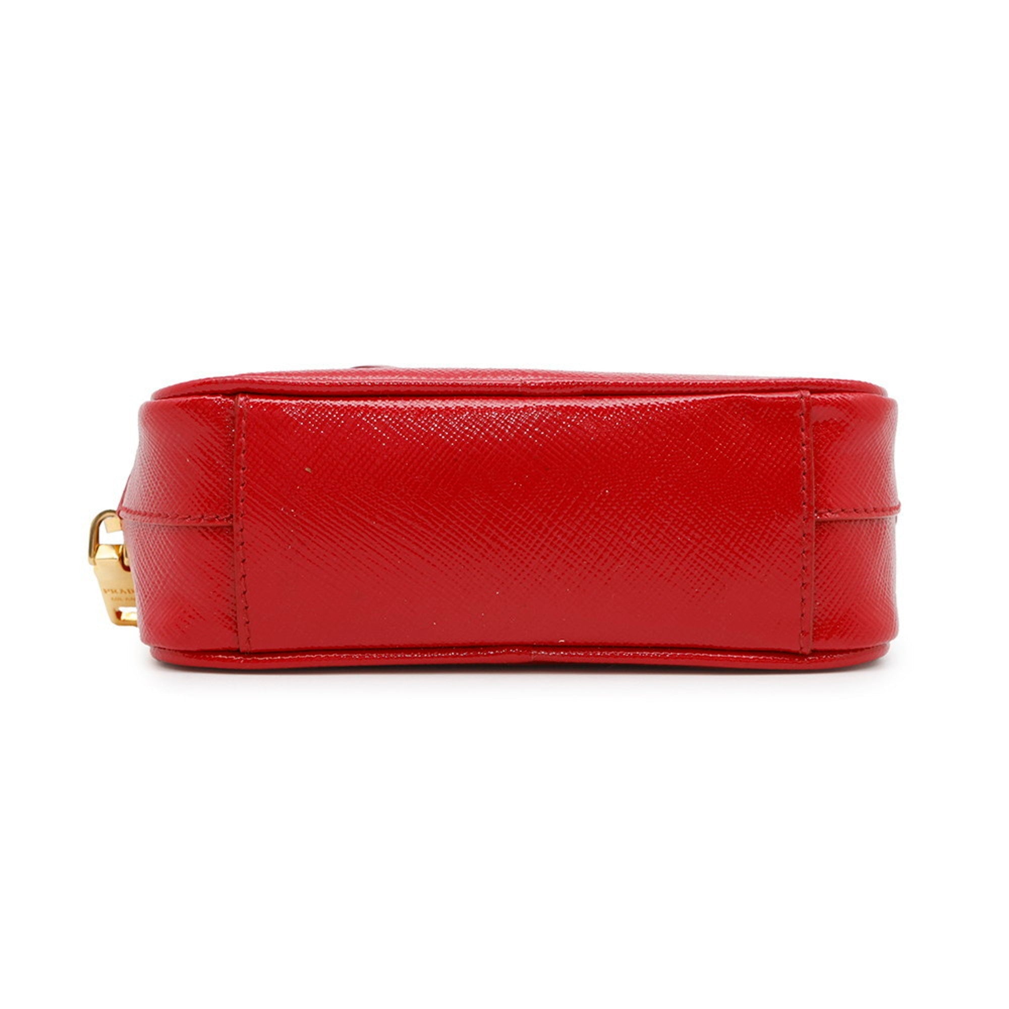 Camera Shoulder Bag Saffiano Leather Small