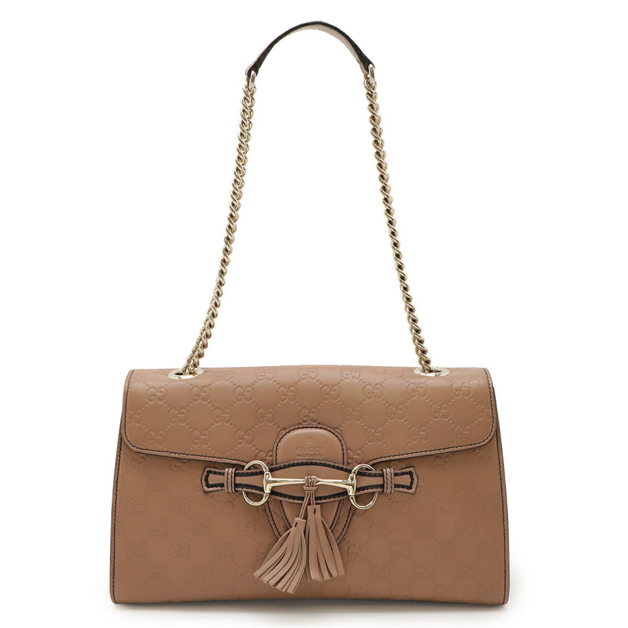 Emily Chain Flap Bag Guccissima Leather Medium