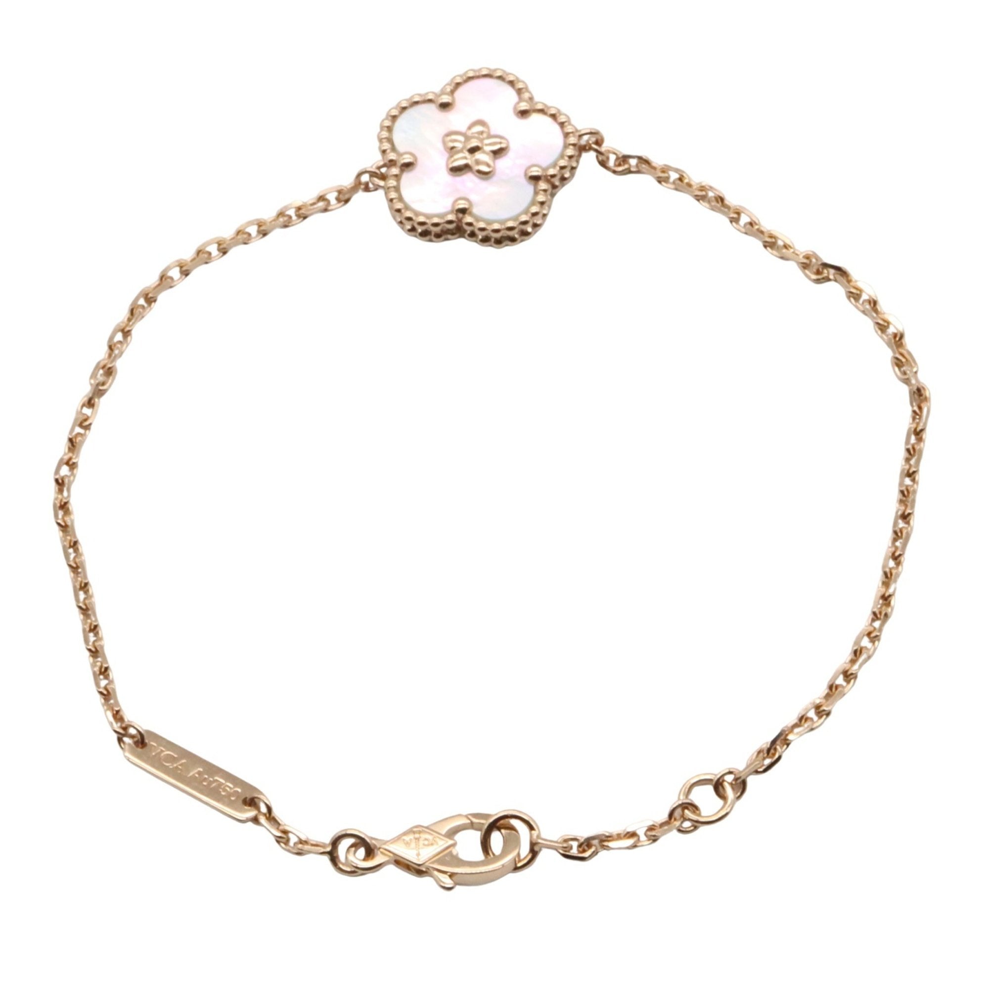 Charm Bracelet 18K Rose Gold and Mother of Pearl