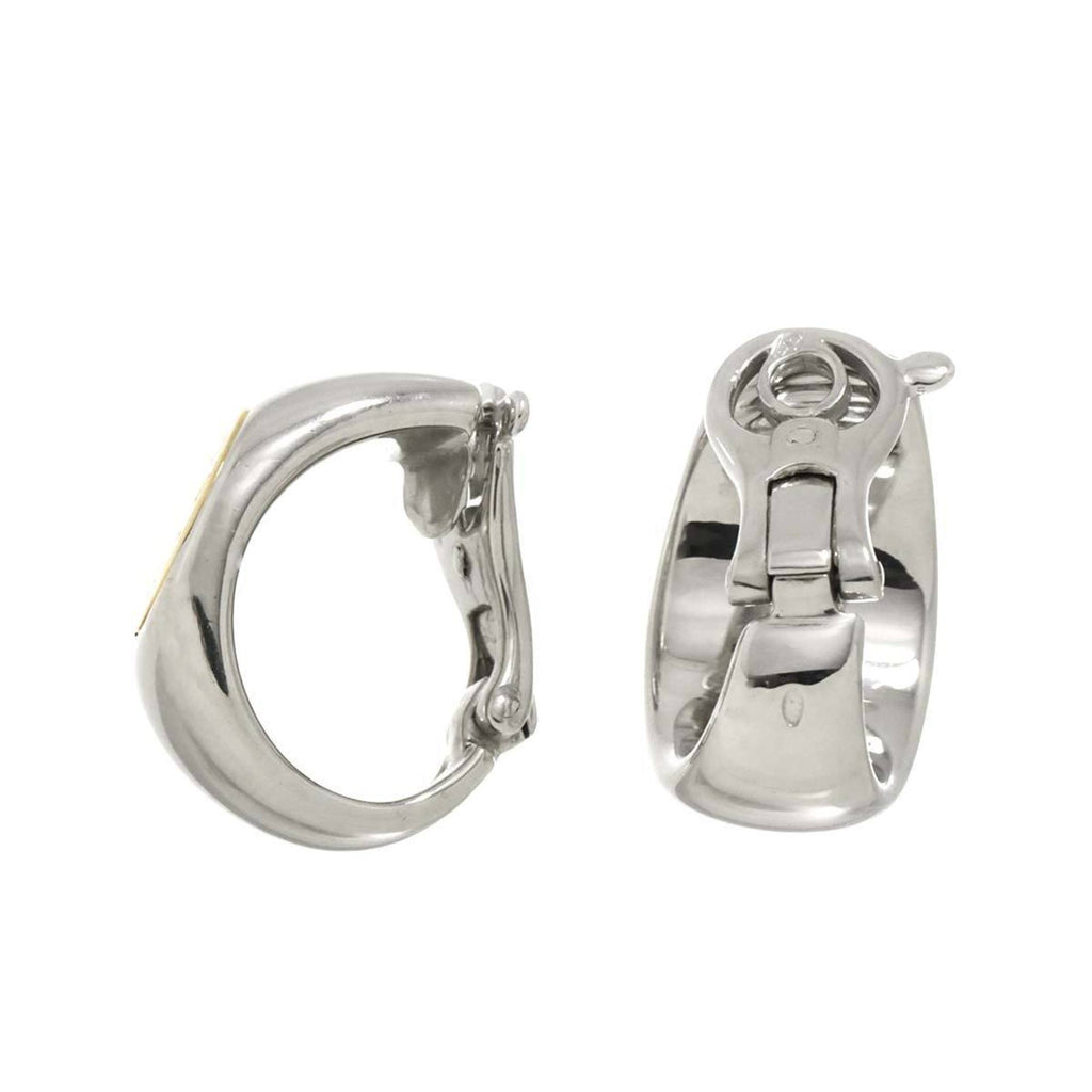 Clip-On Earrings Clip-On Silver and 18K Yellow Gold