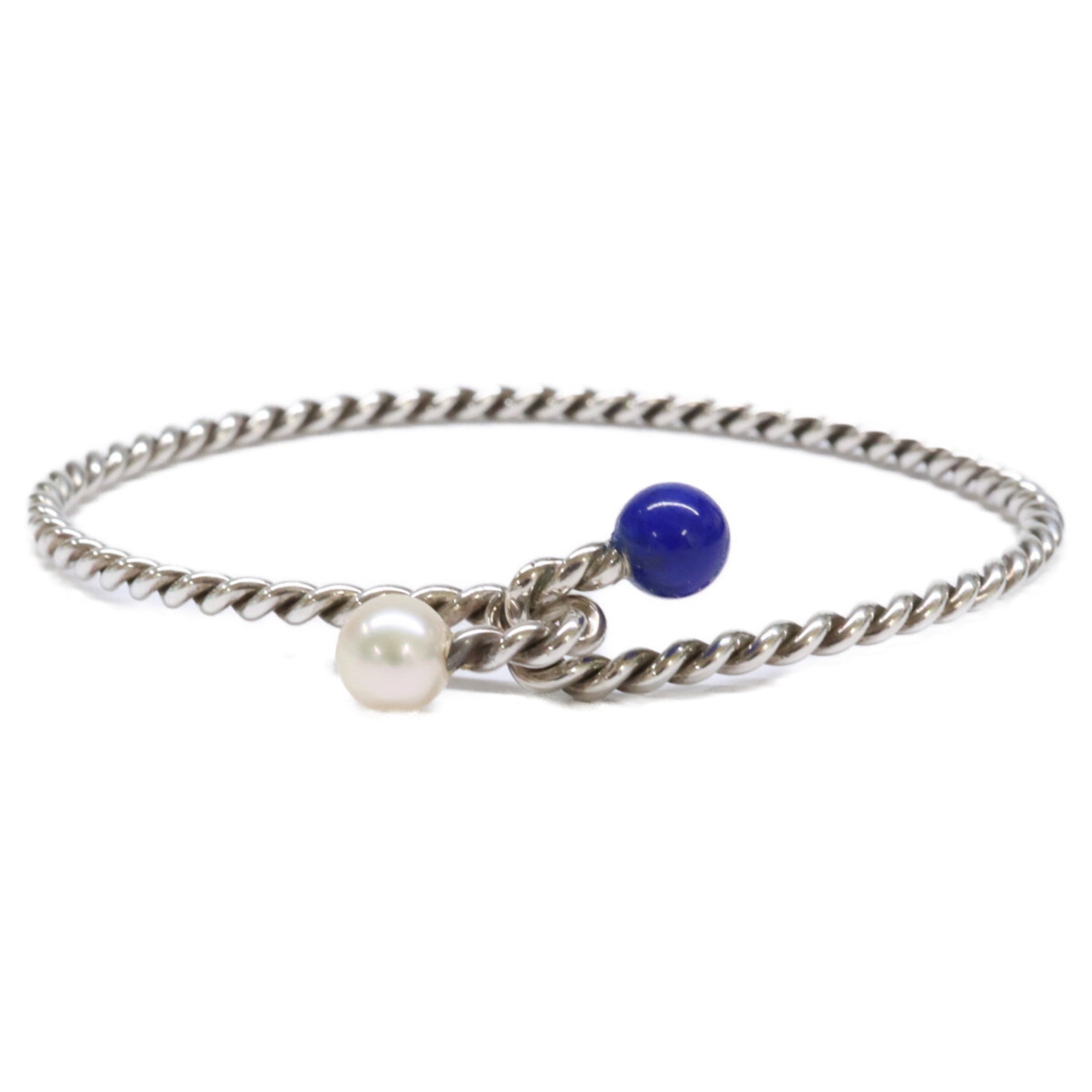 Bracelet Sterling Silver with Lapis Lazuli and Pearl