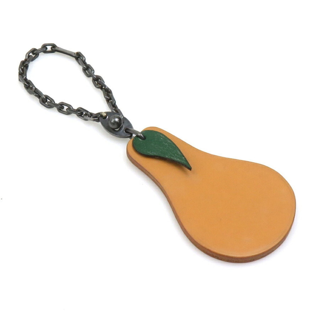 Charm Leather and Metal Brown and Silver Handbag Charm