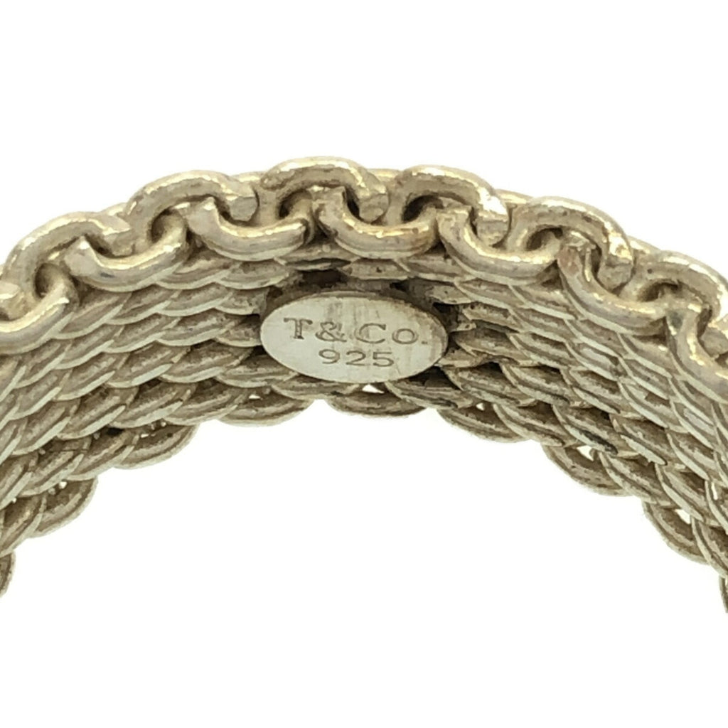 Somerset Mesh Ring Sterling Silver Wide