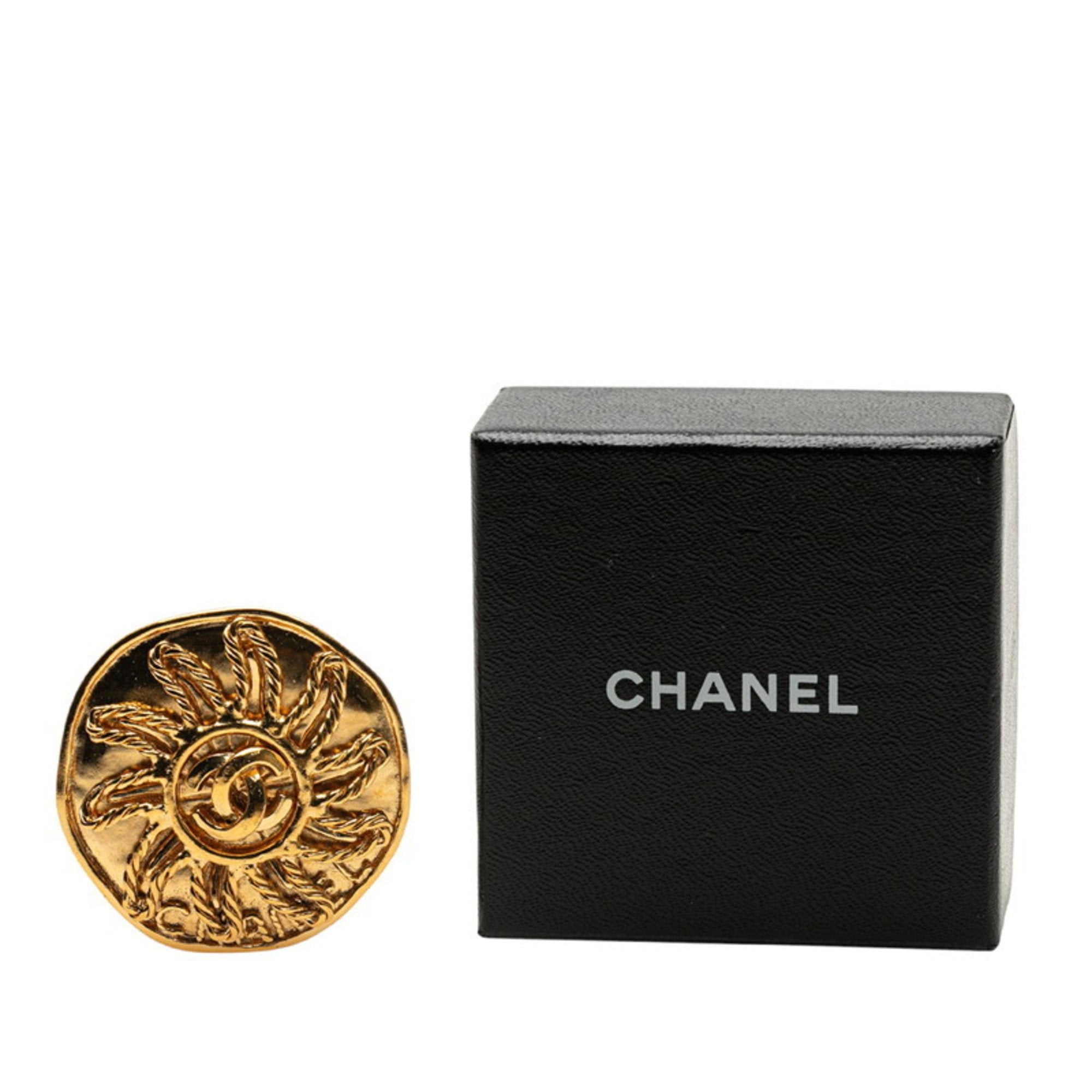 CC Logo Brooch Metal