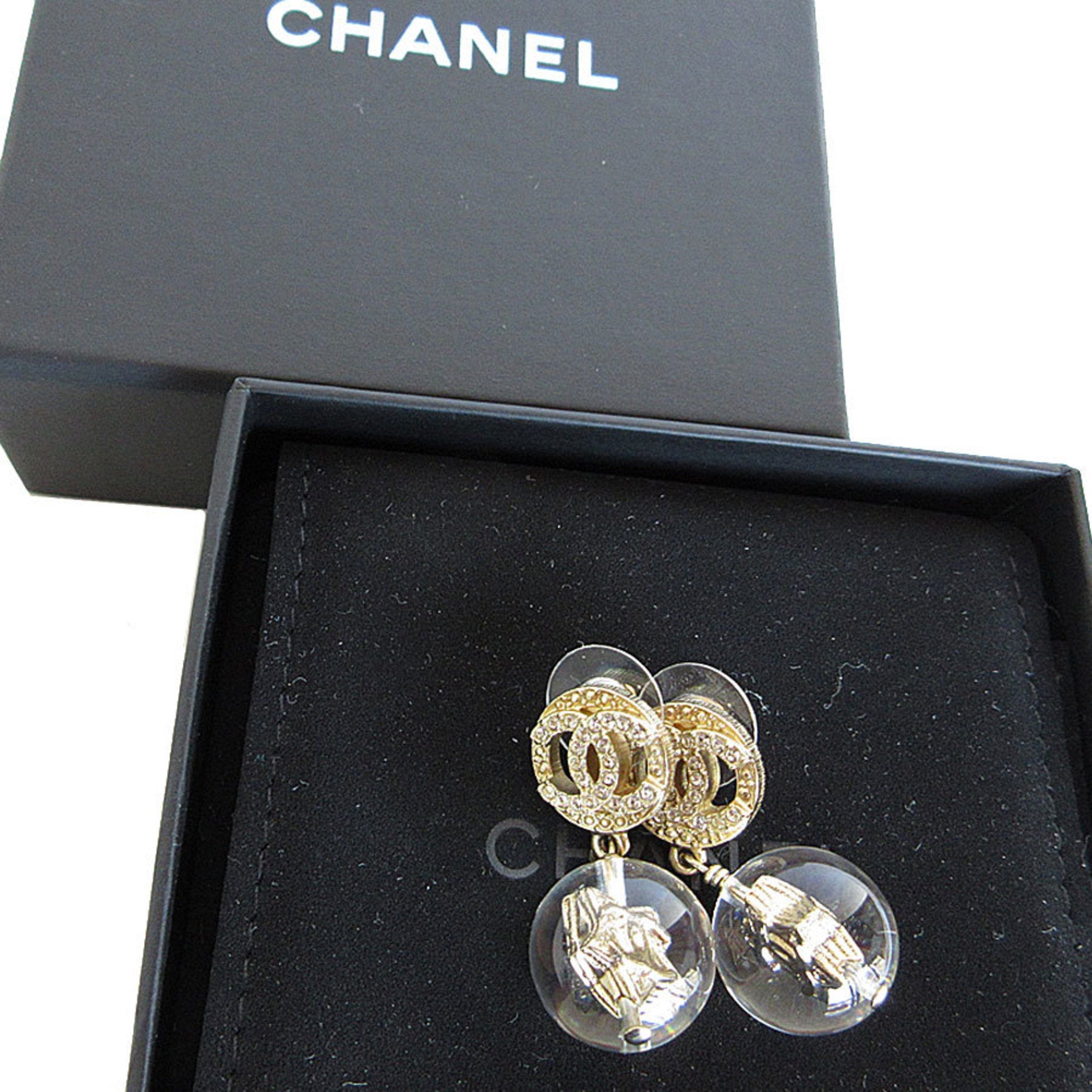CC Logo Earrings Gold-Tone Metal