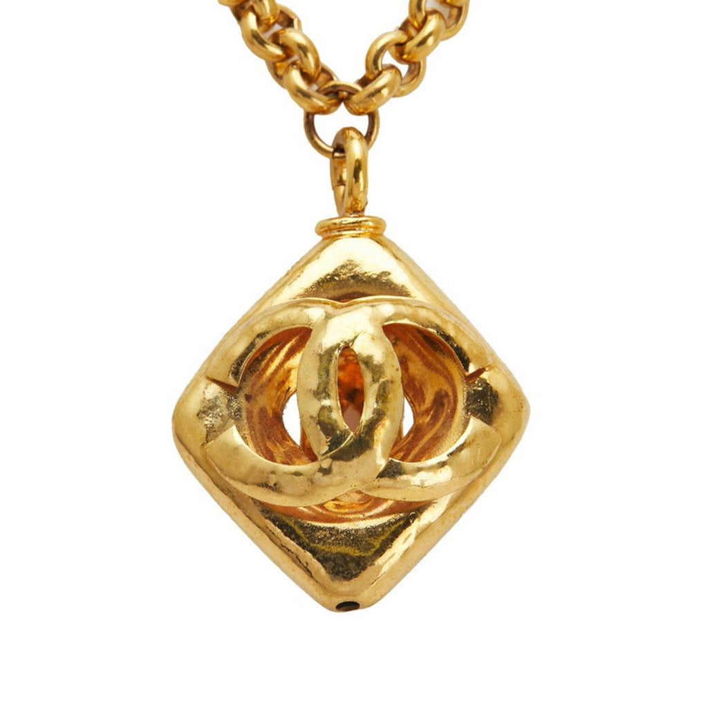 CC Logo Pendant Necklace Metal