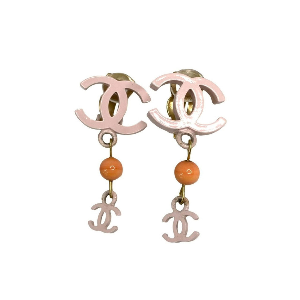 CC Logo Clip-On Earrings Metal Gold-Tone Metal