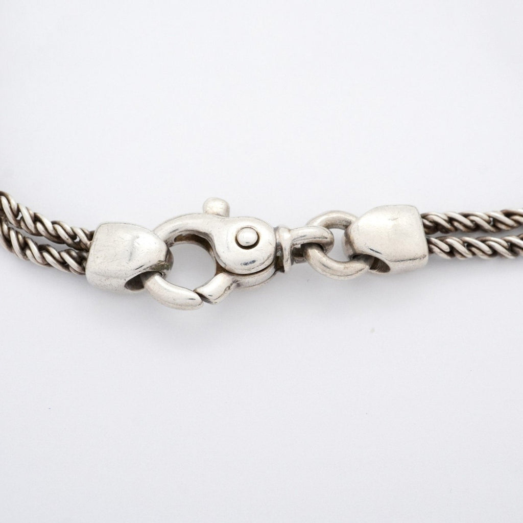 Center Knot Double Rope Bracelet Sterling Silver