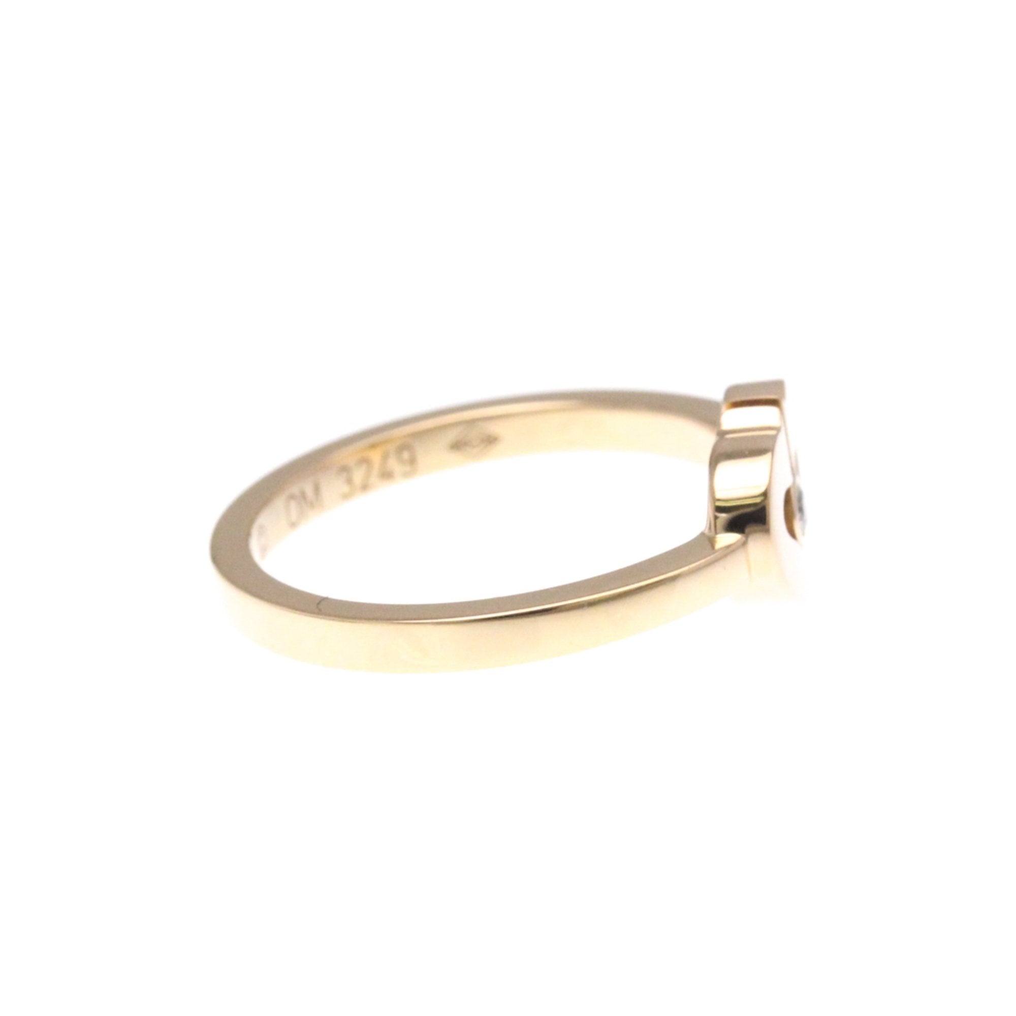 C Heart Ring 18K Rose Gold with Diamonds