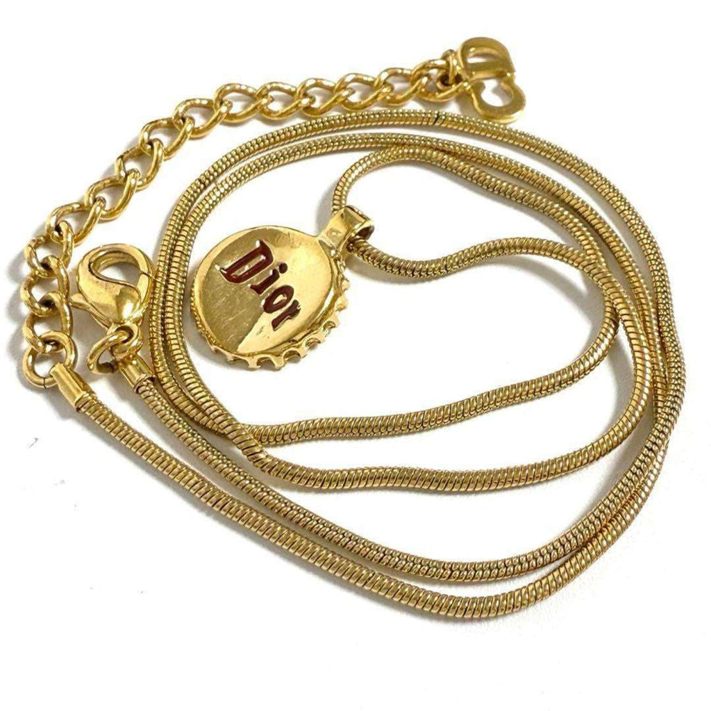 Vintage Bottle Cap Pendant Necklace Metal