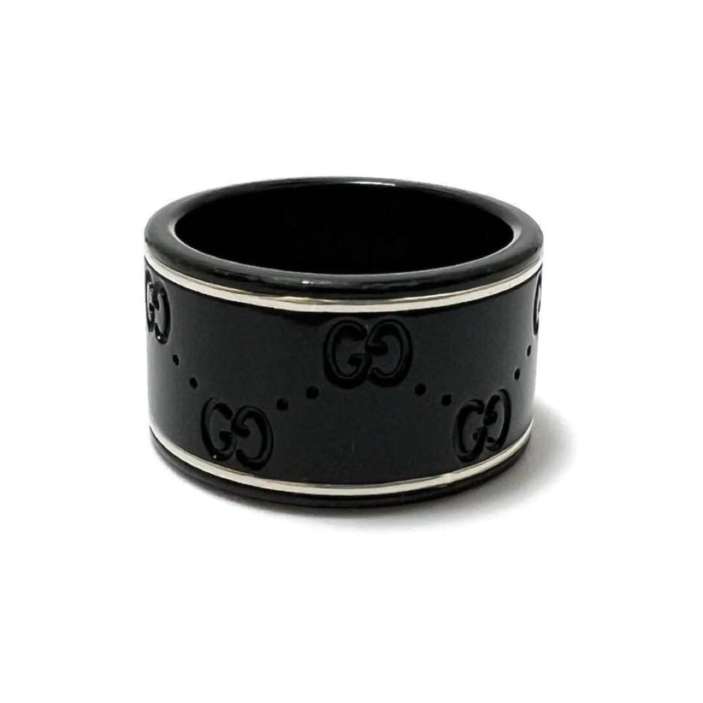 Band Ring 18K White Gold and Ceramic