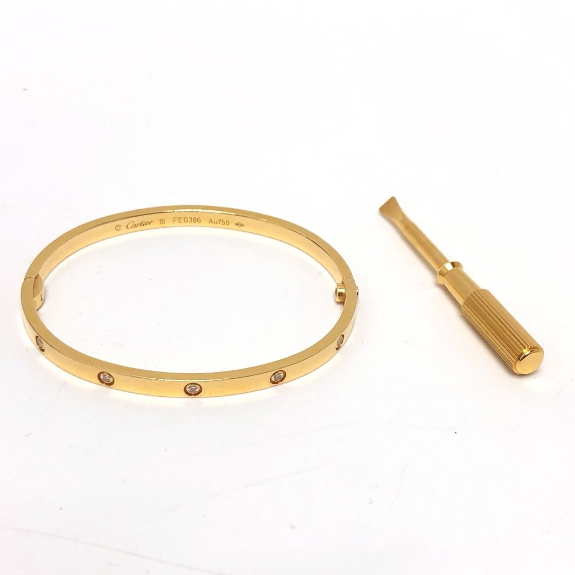 Love Bracelet 18K Yellow Gold Small with Diamond