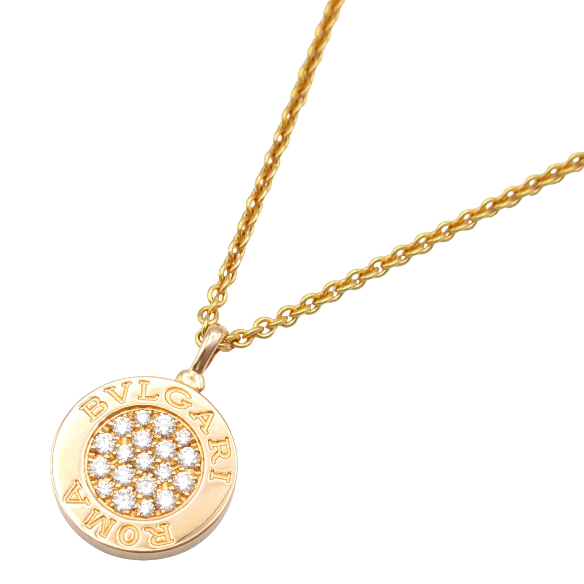 Pendant Necklace 18K Rose Gold with Diamond and Onyx