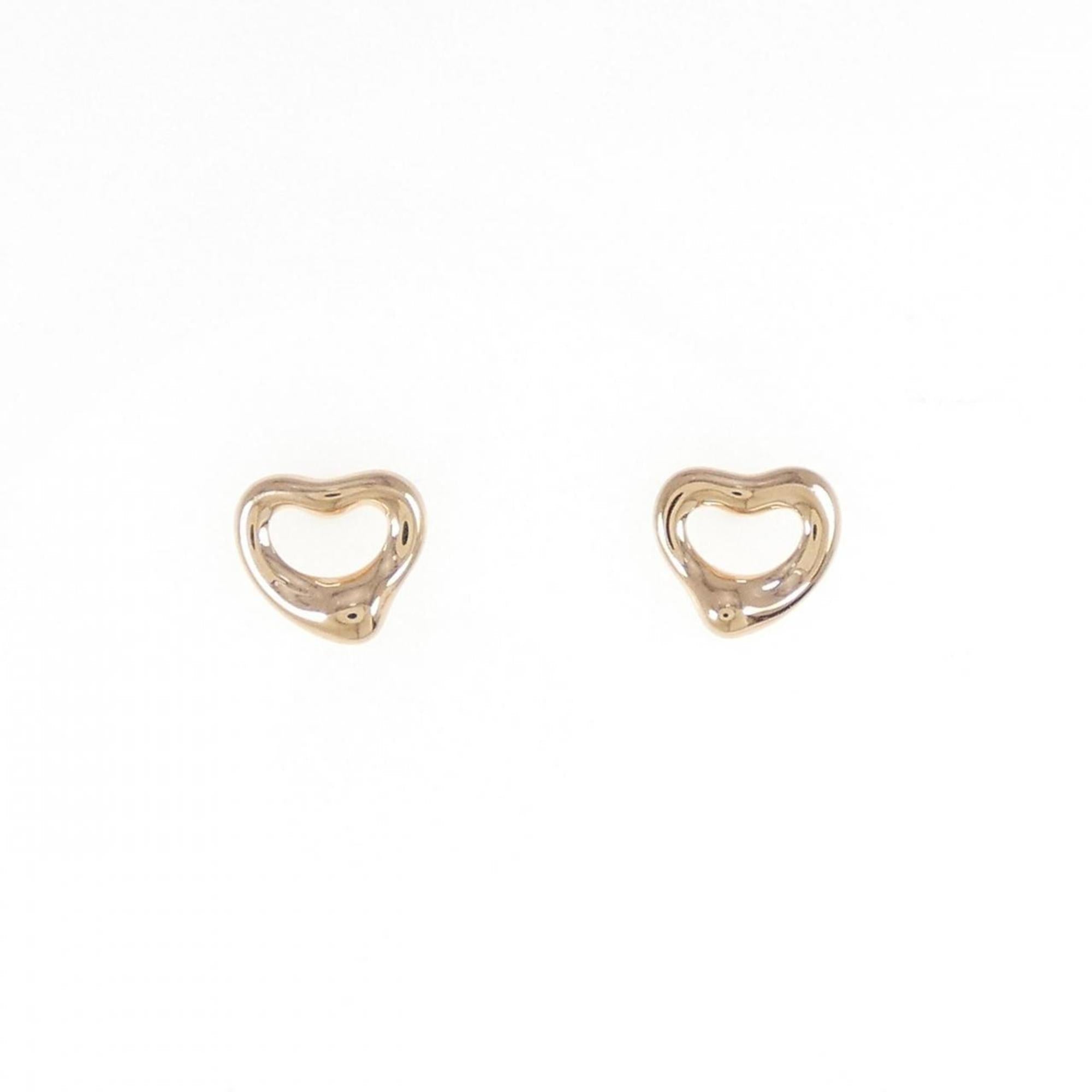 Open Heart Earrings 18K Rose Gold 7mm 18K Rose Gold