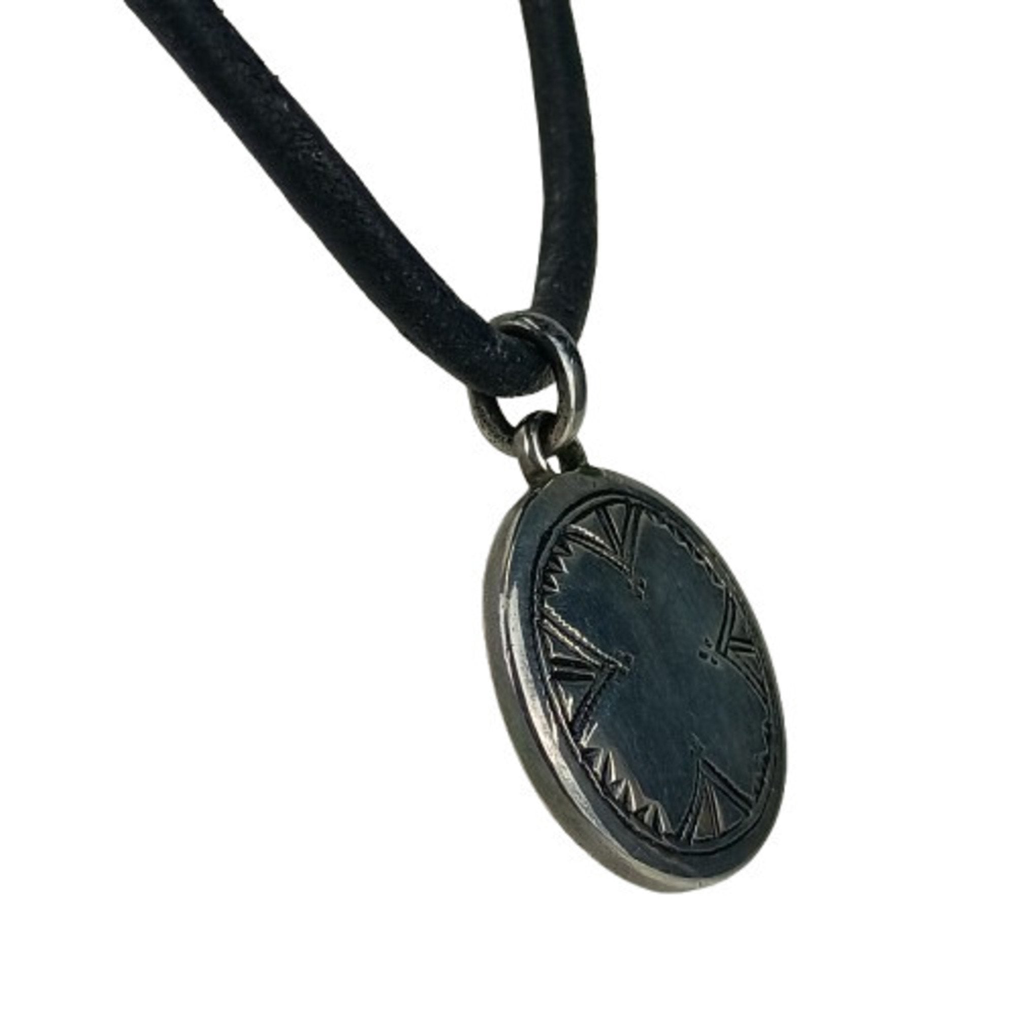 Touareg Necklace Leather and Sterling Silver