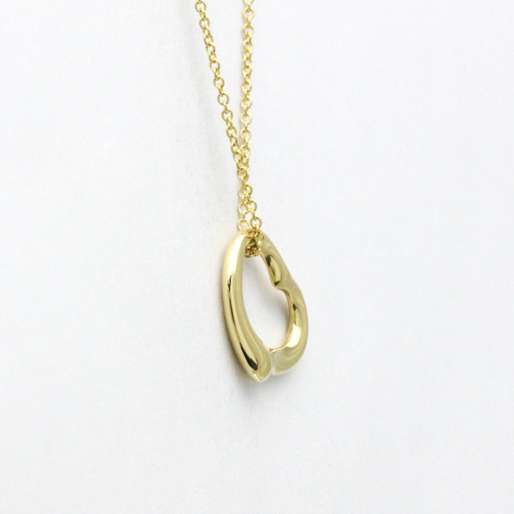 Open Heart Pendant Necklace 18K Yellow Gold 15.5mm
