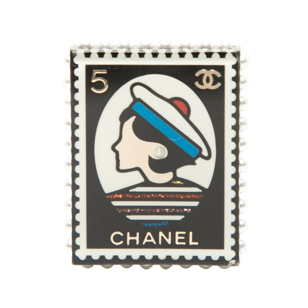CC Logo Brooch Metal