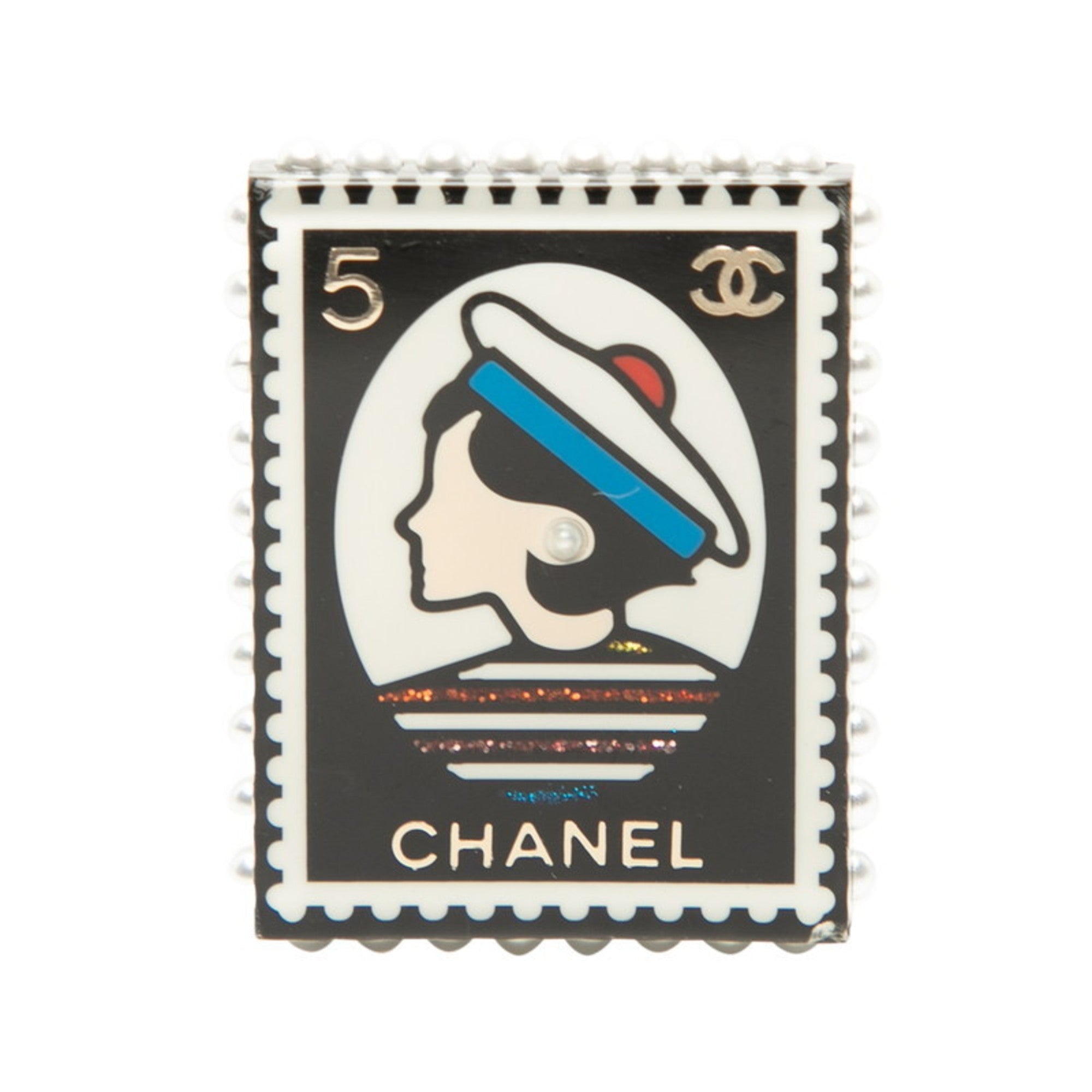CC Logo Brooch Metal