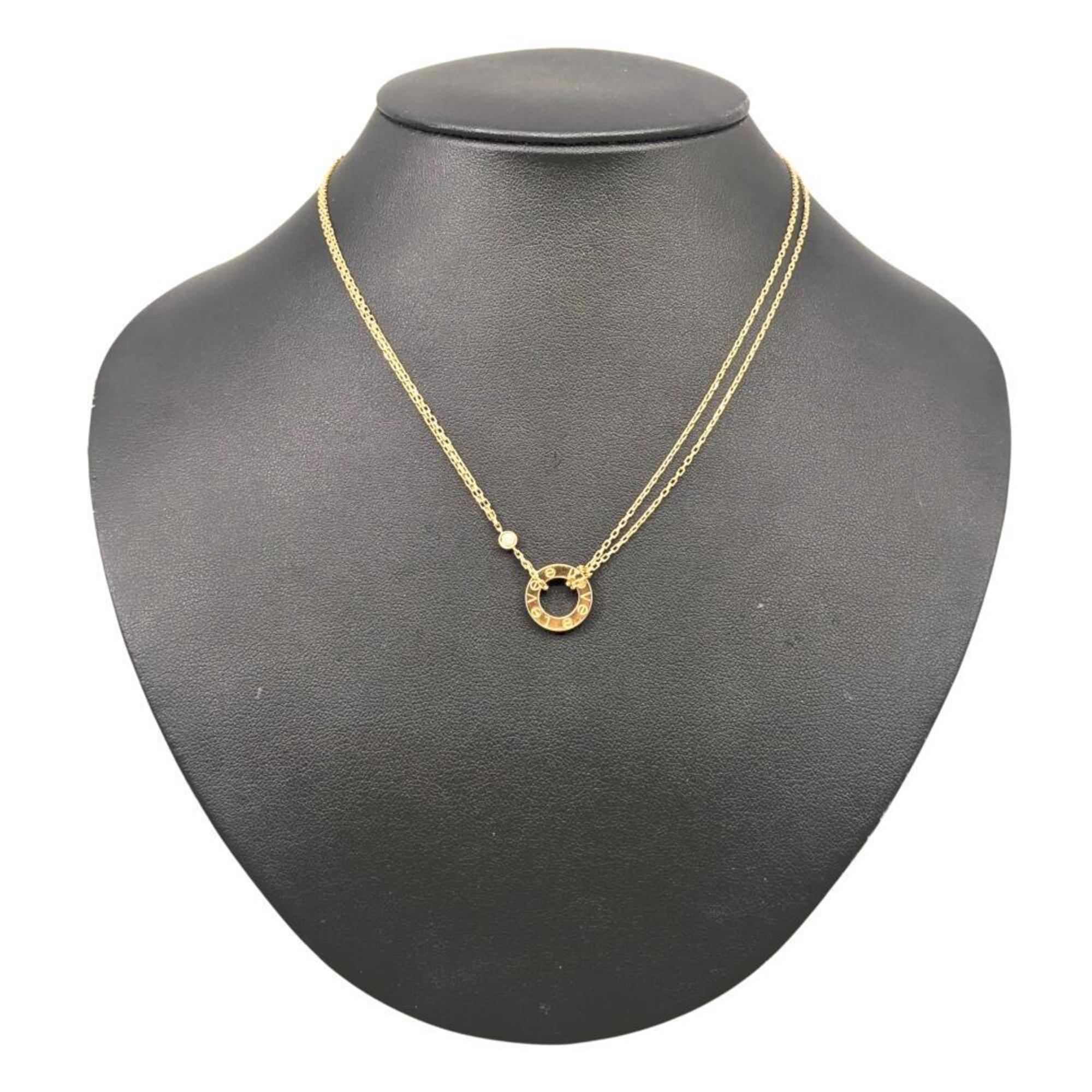 Love Pendant Necklace 18K Yellow Gold with Diamond