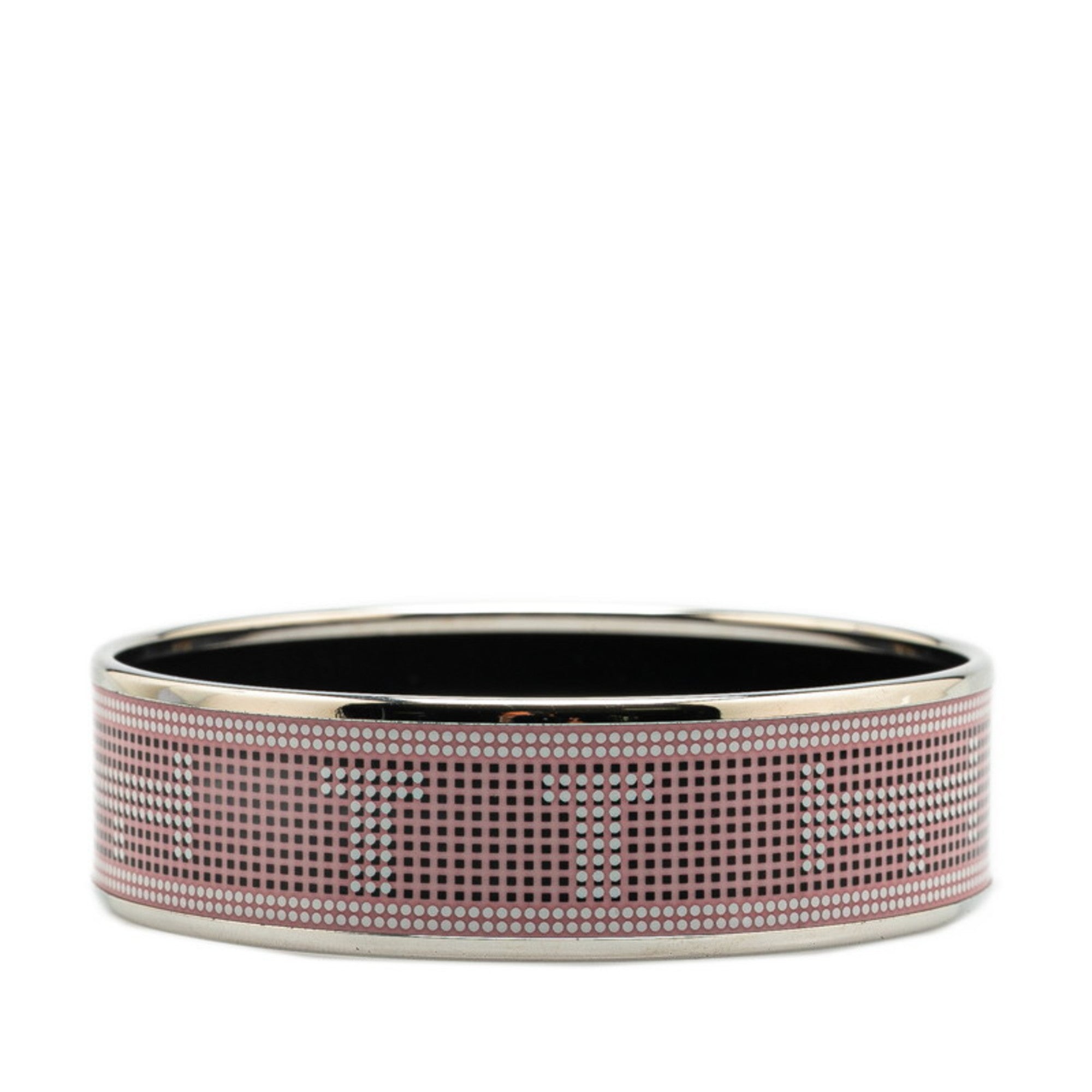Bangle Pink and Silver Metal Bracelet